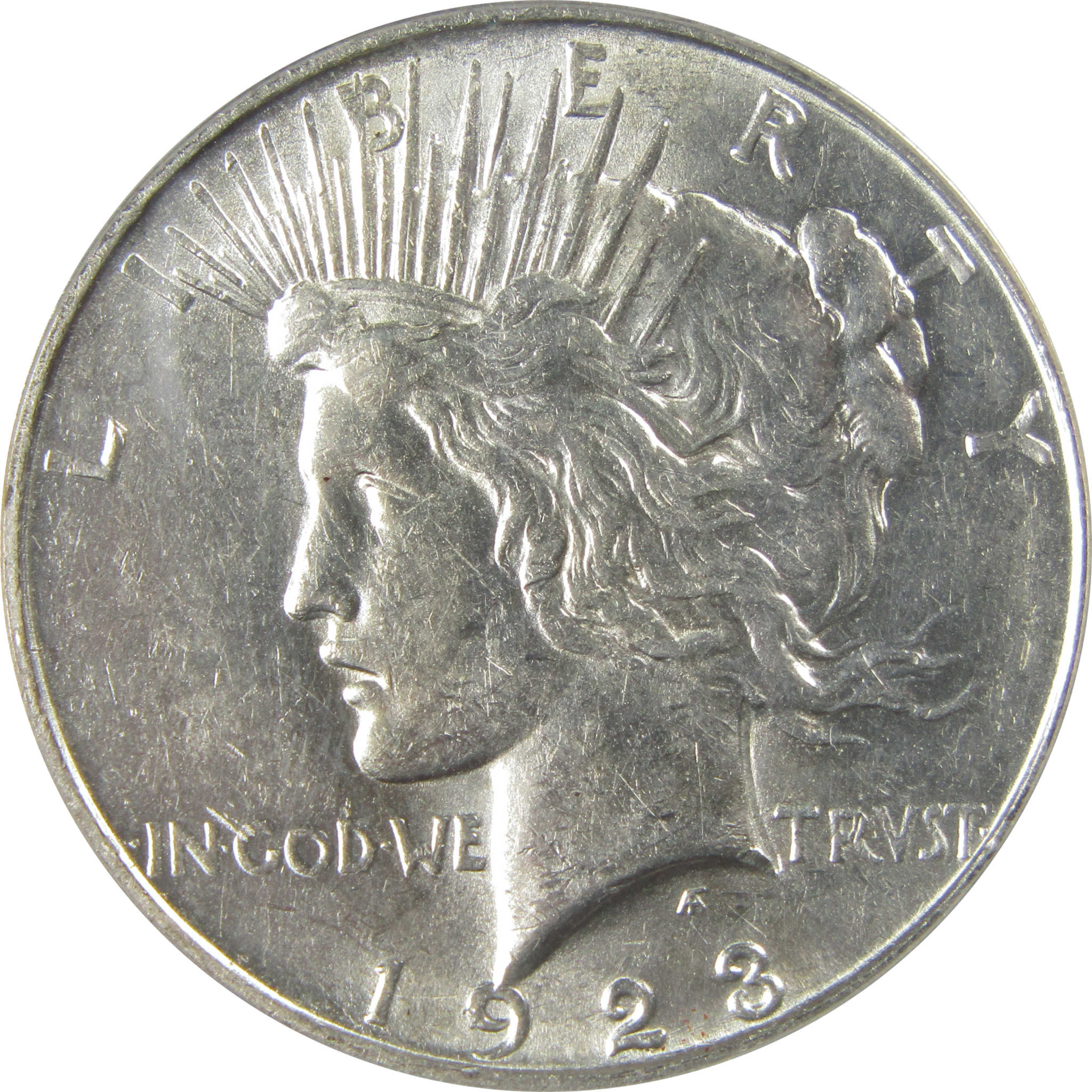 1923 D Peace Dollar AU 58 ANACS Silver $1 Coin SKU:I22236