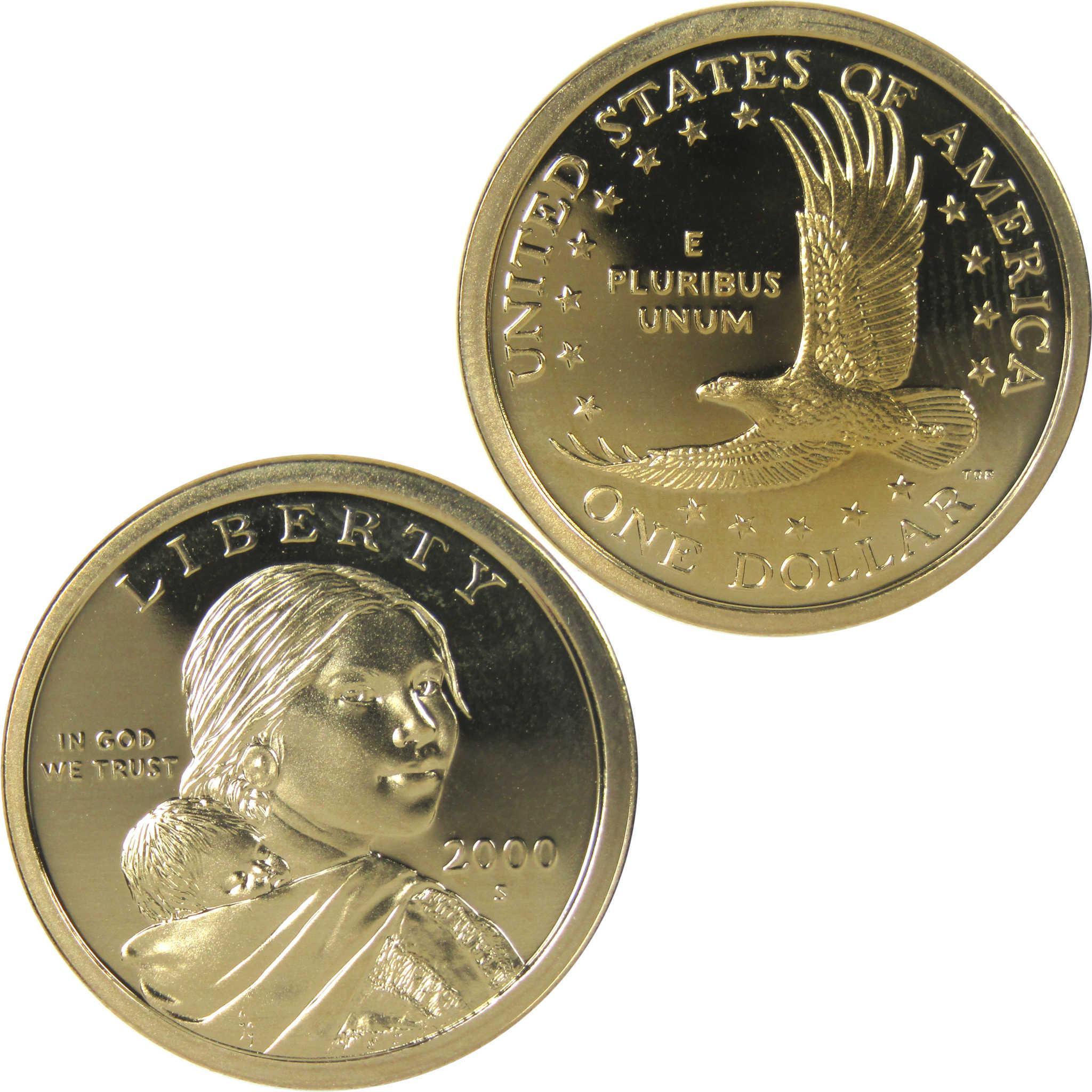 2000 S Sacagawea Native American Dollar Proof $1 Coin Collectible