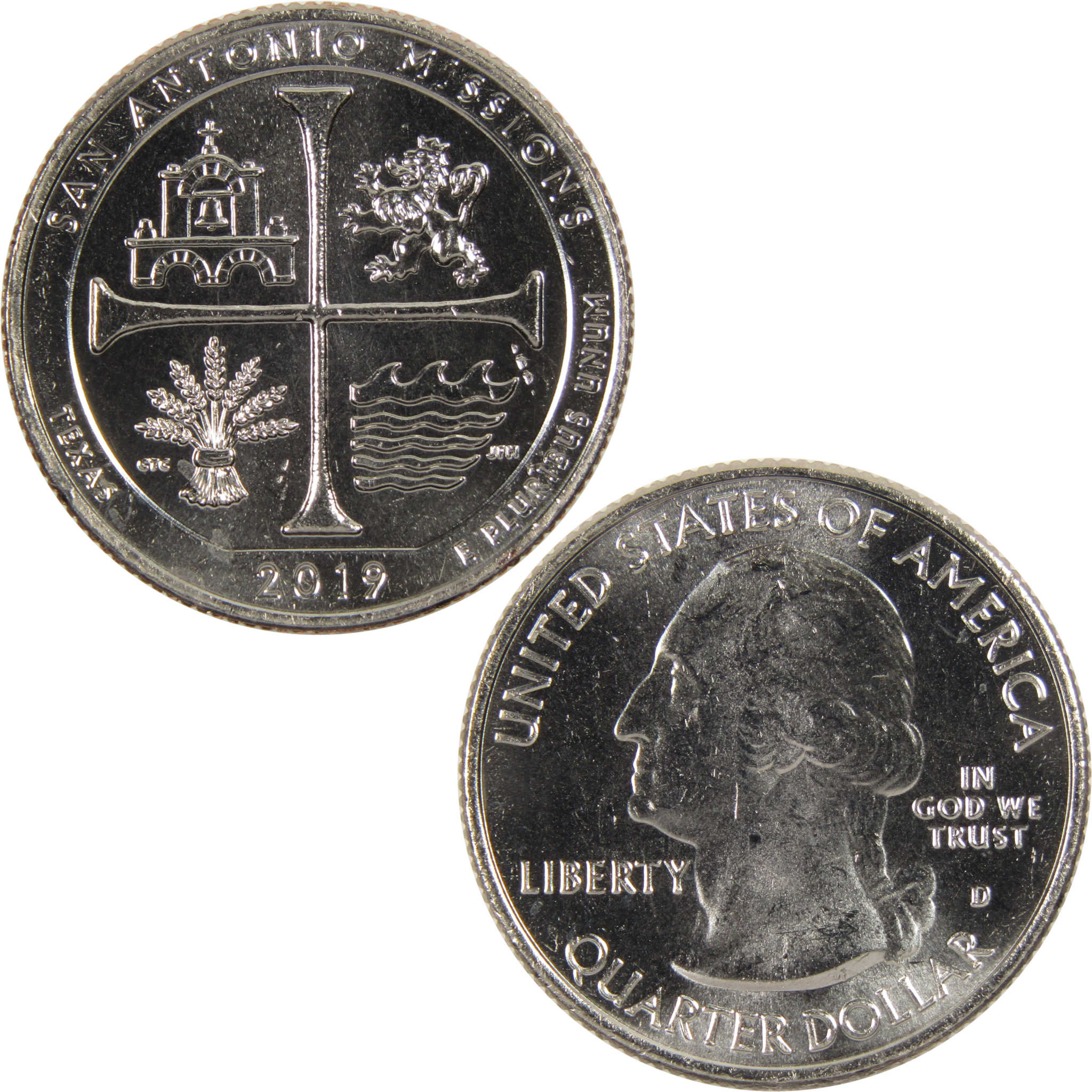2019 D San Antonio Missions National Park Quarter Uncirculated Clad