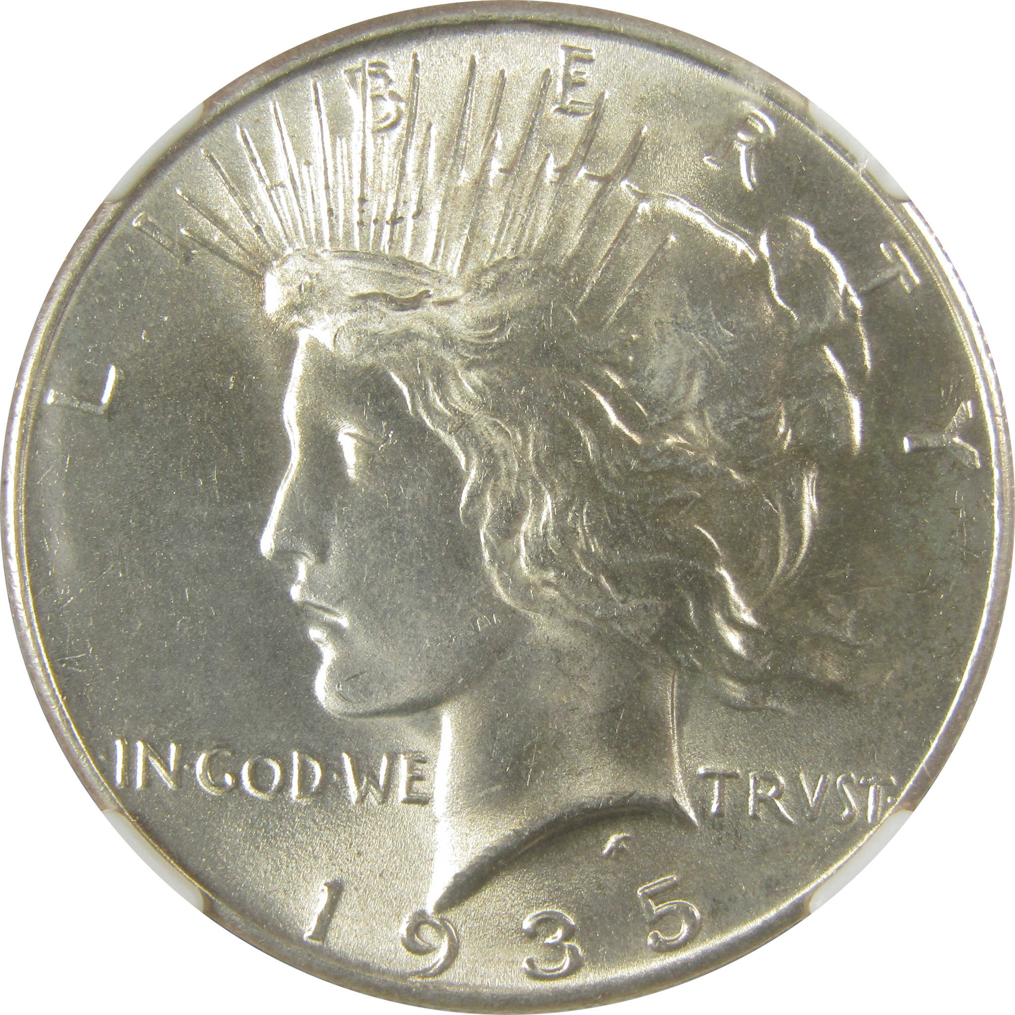 1935 Peace Dollar MS 66 NGC Silver Uncirculated $1 Coin SKU:I19674