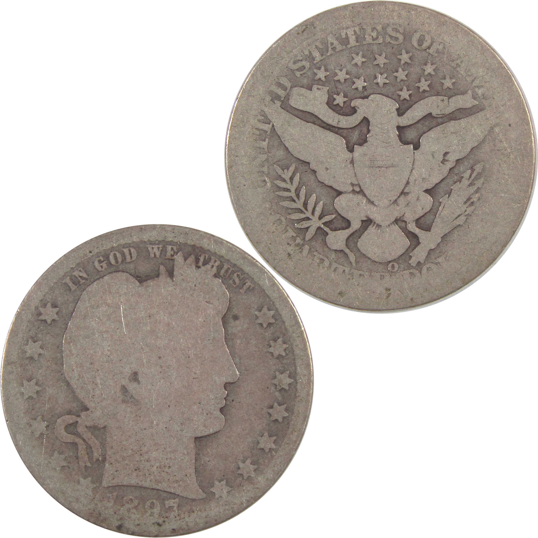 1897 O Barber Quarter AG About Good Silver 25c Coin SKU:I18129