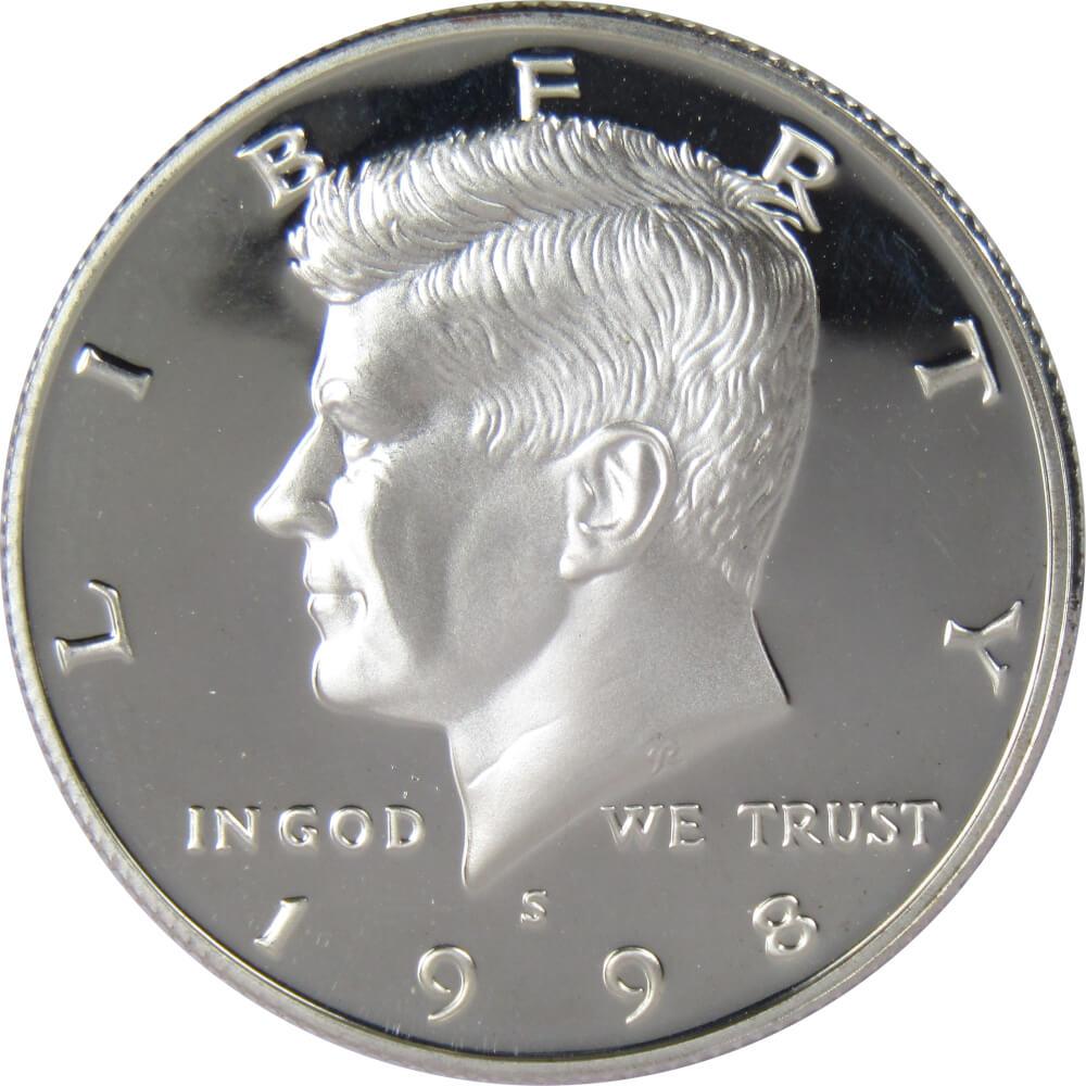 1998 S Kennedy Silver Half Dollar Proof 50c Coin Collectible