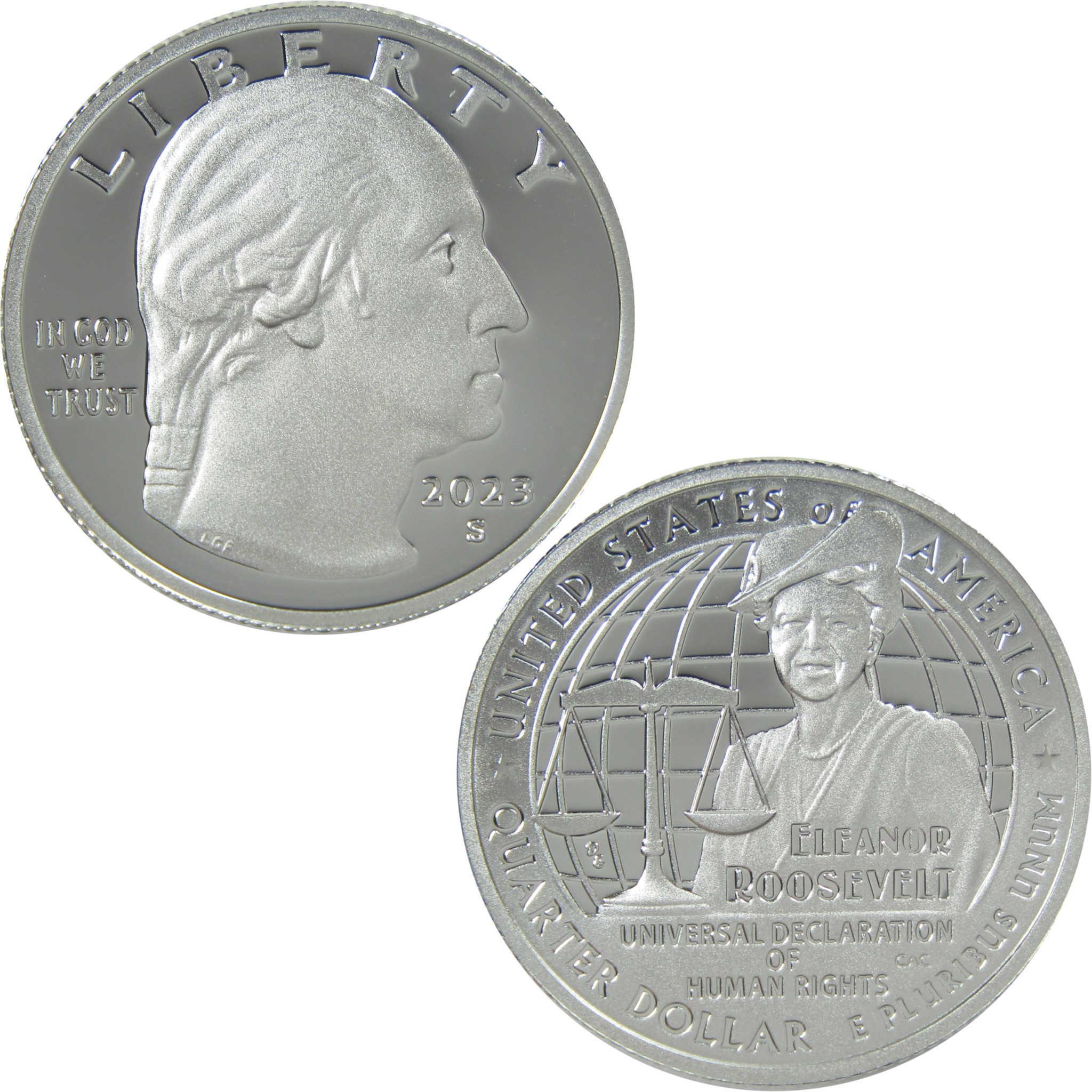 2023 S Eleanor Roosevelt American Women Silver Quarter Proof 25c Coin
