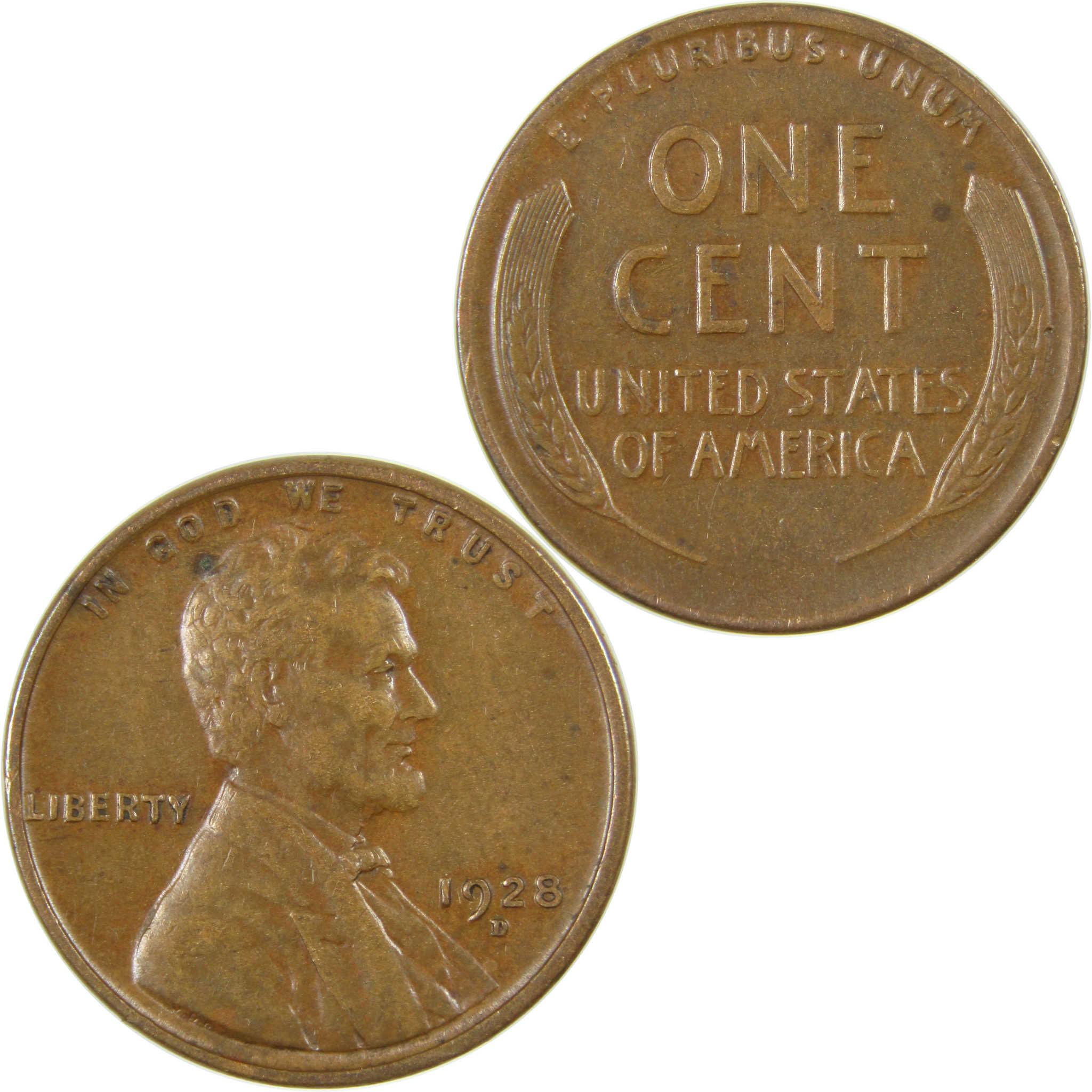 1928 D Lincoln Wheat Cent VF Very Fine Penny 1c Coin SKU:I27602
