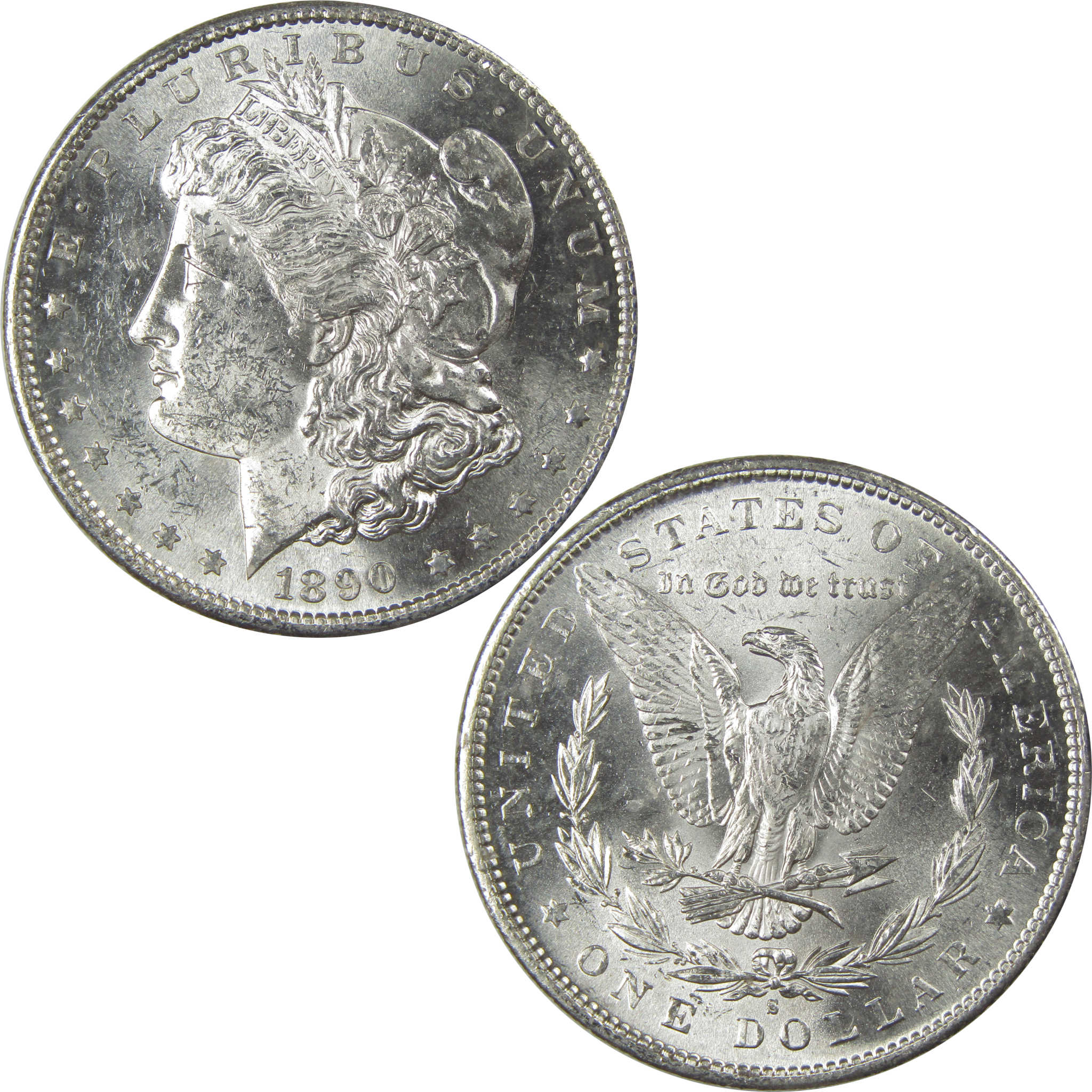 1890 S Morgan Dollar Uncirculated Silver $1 Coin SKU:I21084 - Morgan coin - Morgan silver dollar - Morgan silver dollar for sale - Profile Coins & Collectibles