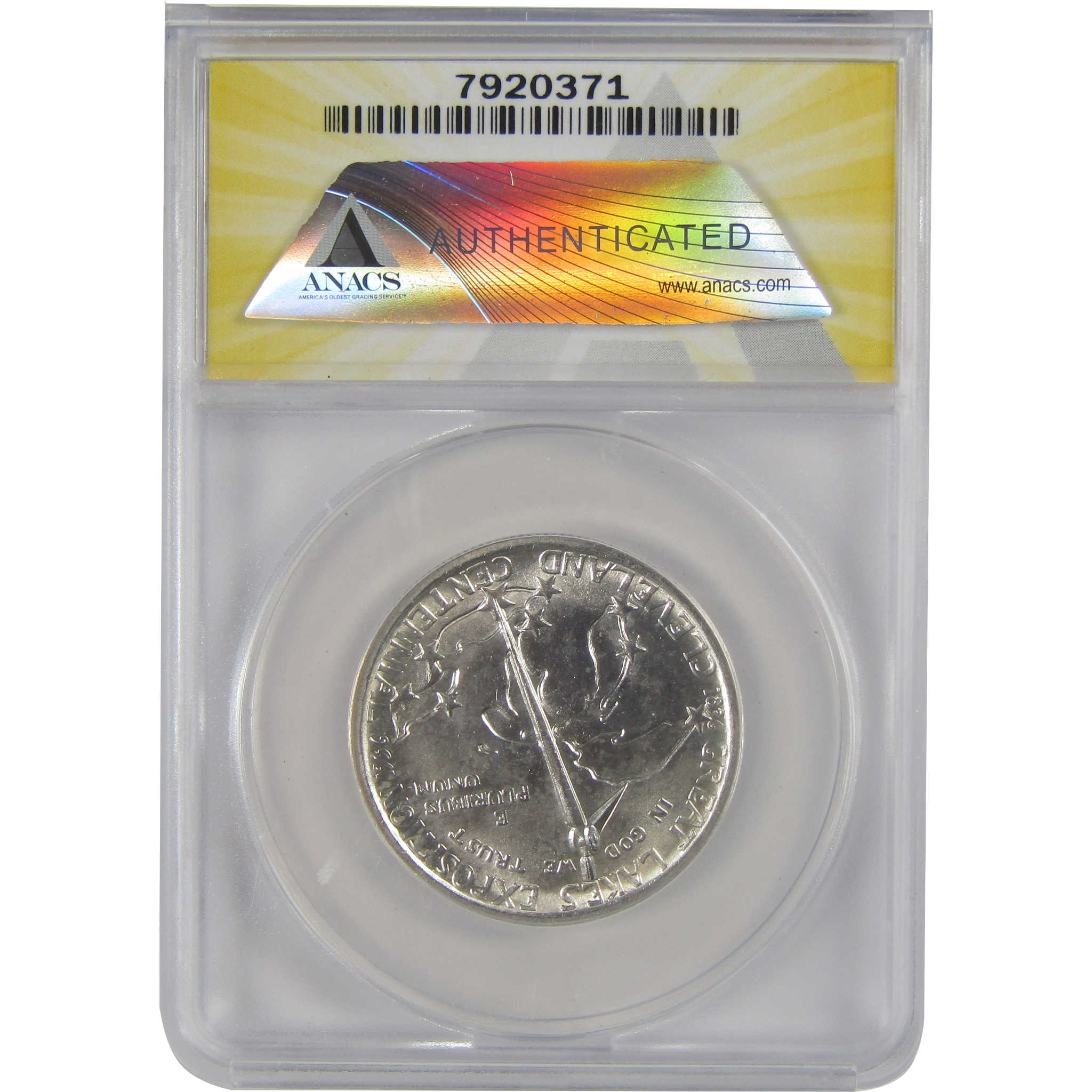 Cleveland Centennial Exposition 50C 1936 MS 64 ANACS SKU:CP158