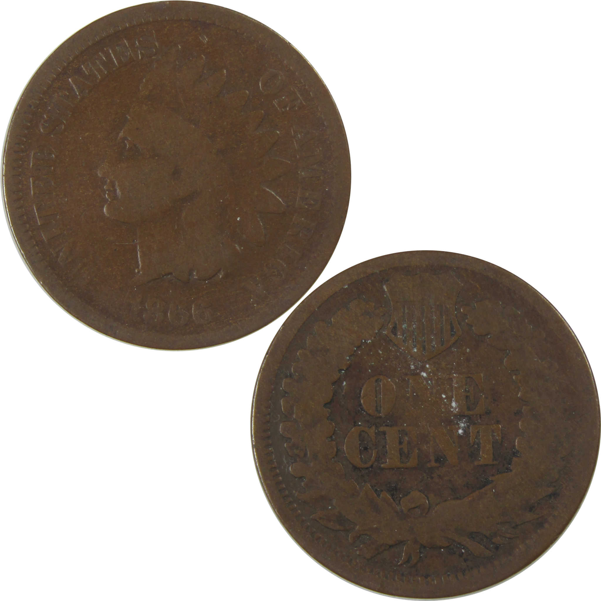 1866 Indian Head Cent G Good Penny 1c Coin SKU:I23180