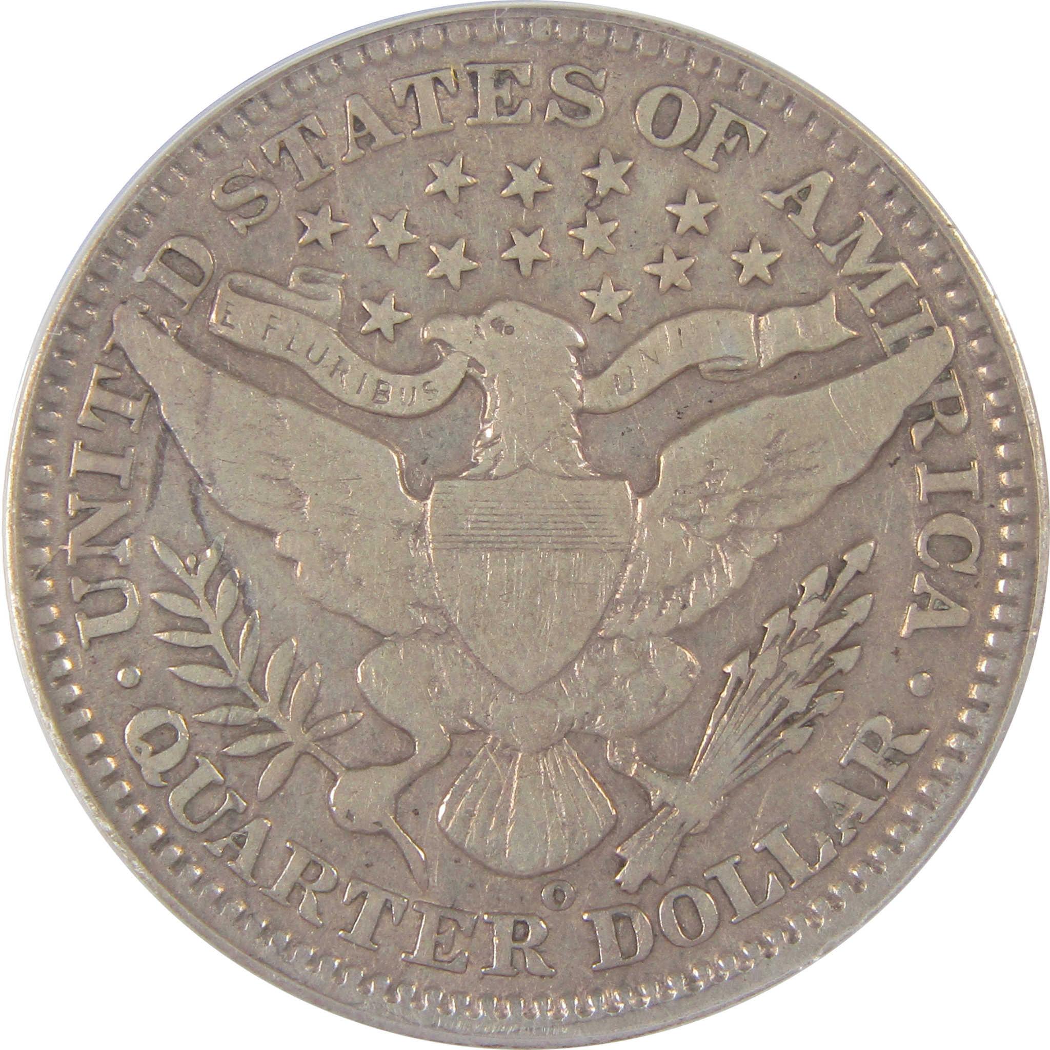 1909 O Barber Quarter F 12 ANACS Silver 25c Coin SKU:I17811