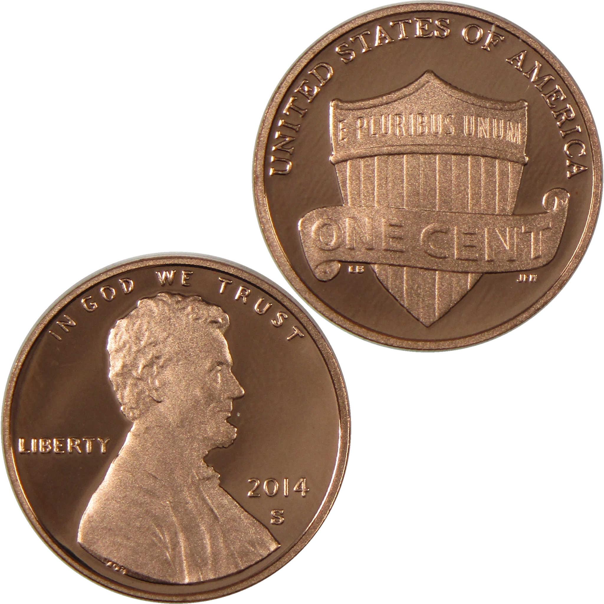 2014 S Lincoln Shield Cent Proof Penny 1c Coin Collectible