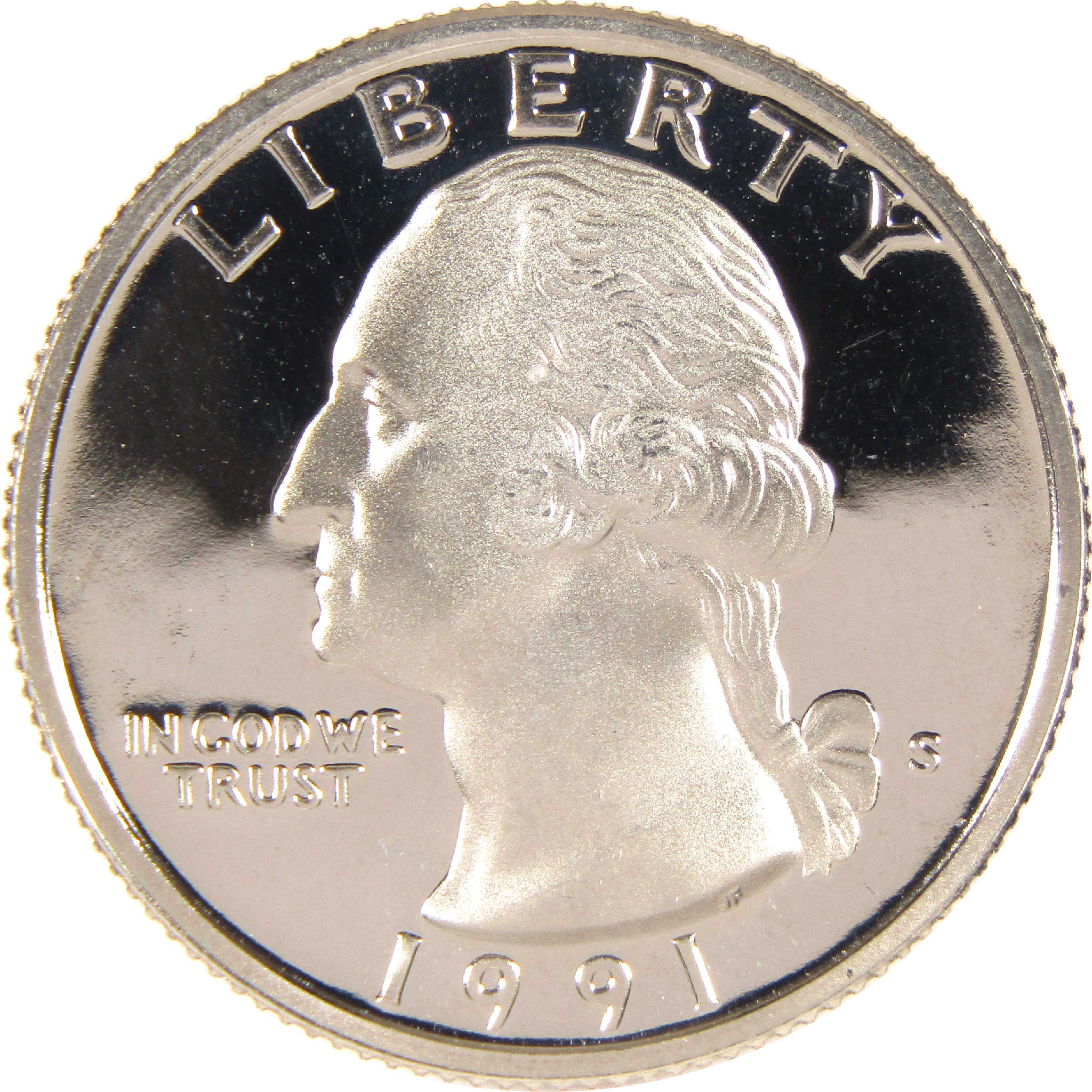 1991 S Washington Quarter Clad 25c Proof Coin