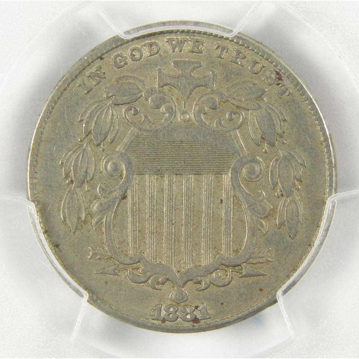 1881 Shield Nickel XF 45 PCGS 5c Coin Collectible