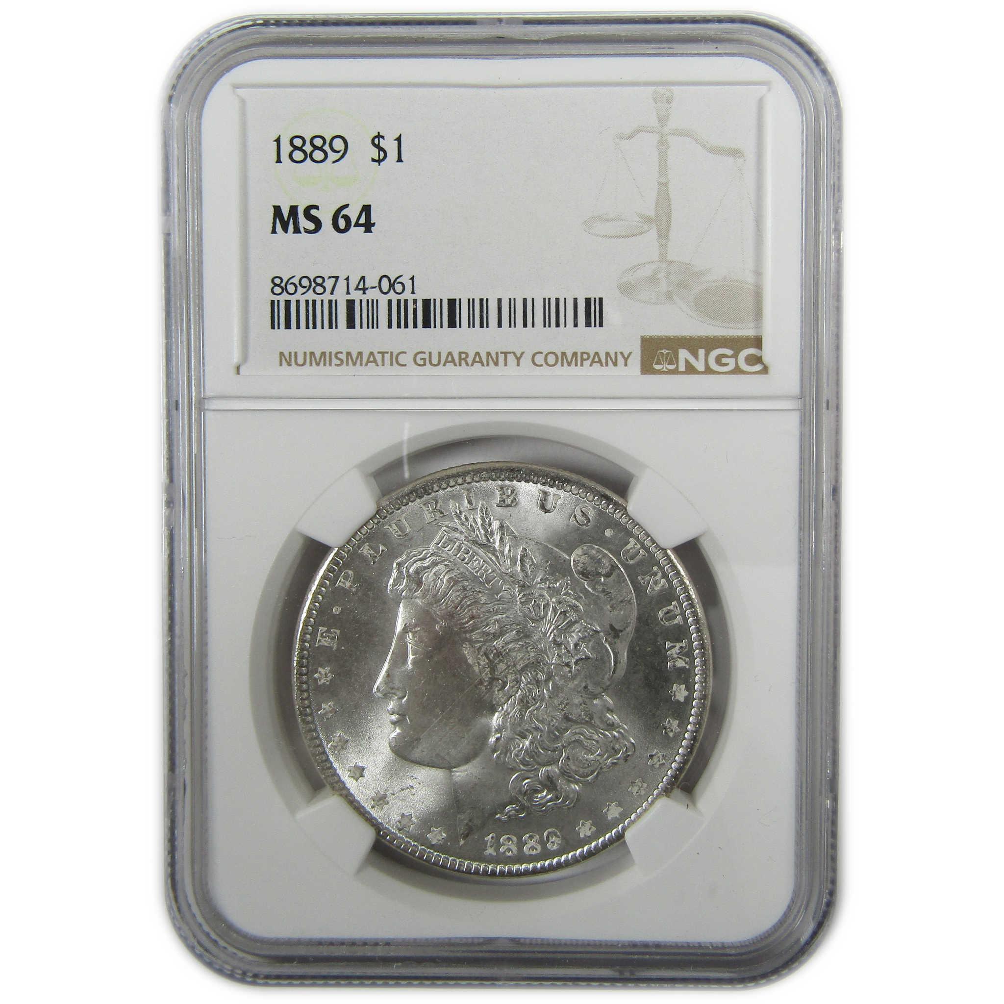 1889 Morgan Silver Dollar MS 64 NGC Uncirculated $1 Coin SKU:I27903 - Morgan coin - Morgan silver dollar - Morgan silver dollar for sale - Profile Coins & Collectibles
