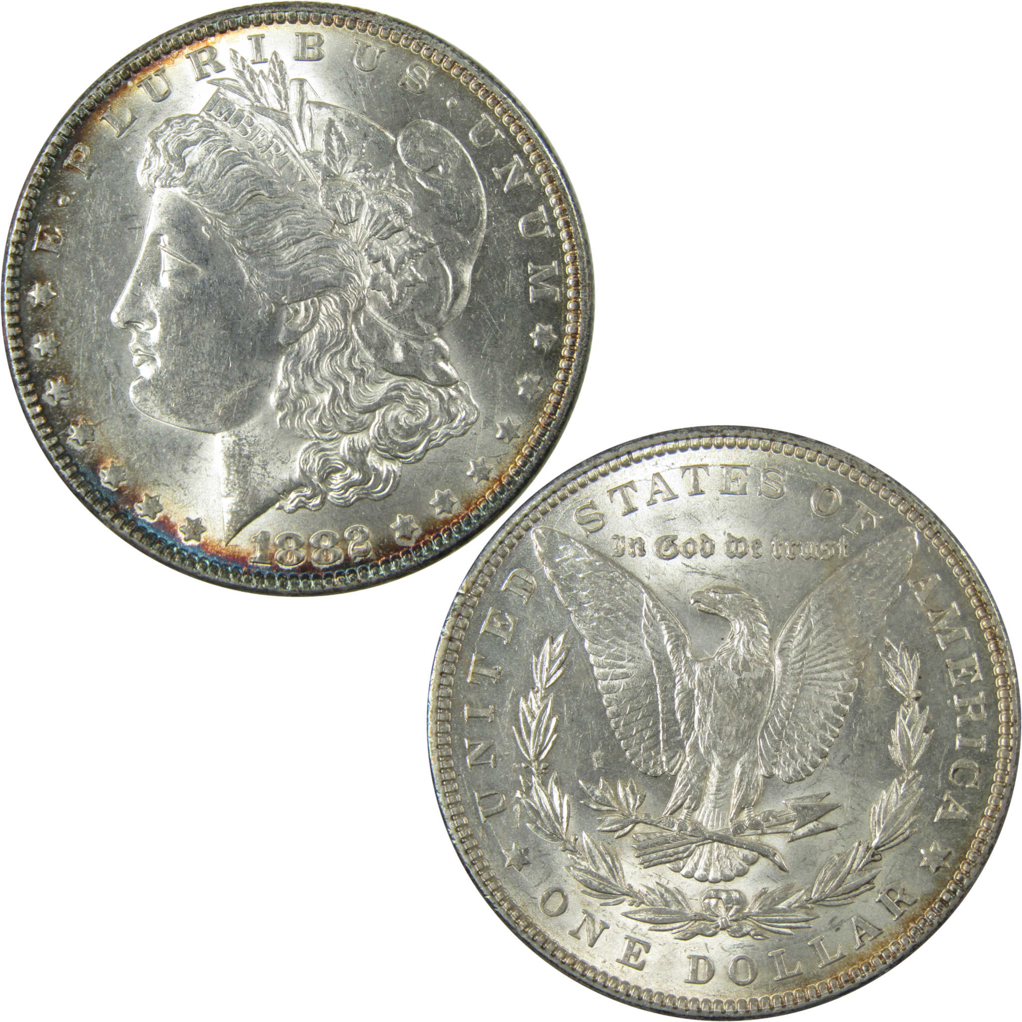1882 Morgan Silver Dollar AU About Uncirculated $1 Coin SKU:I28100 - Morgan coin - Morgan silver dollar - Morgan silver dollar for sale - Profile Coins & Collectibles