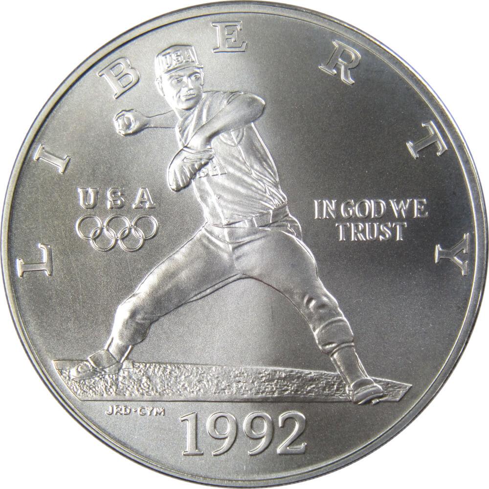 XXV Olympiad Commemorative Dollar 1992 D BU Choice Uncirculated Silver