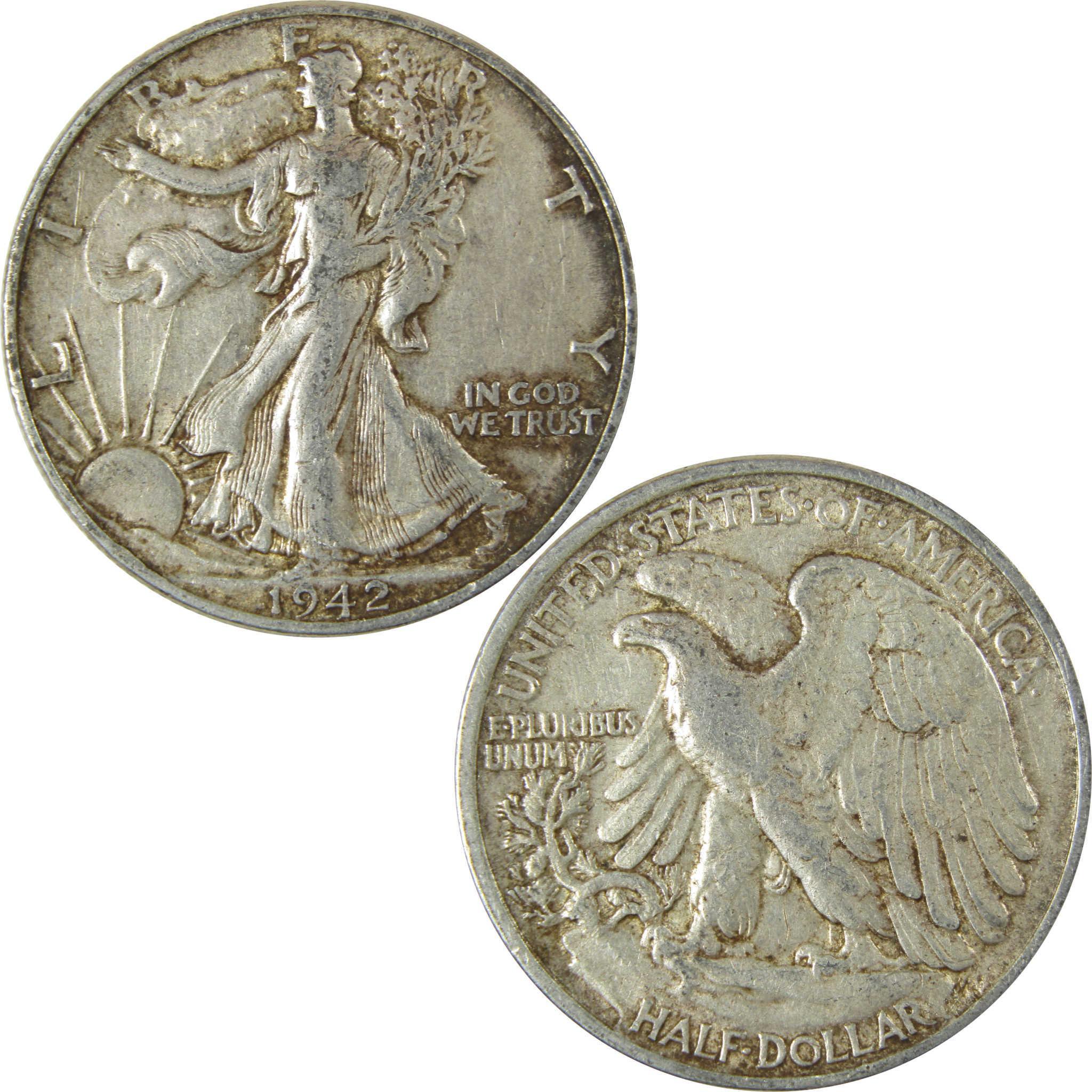 1942 Liberty Walking Silver Half Dollar XF EF Extremely Fine SKU:CP525