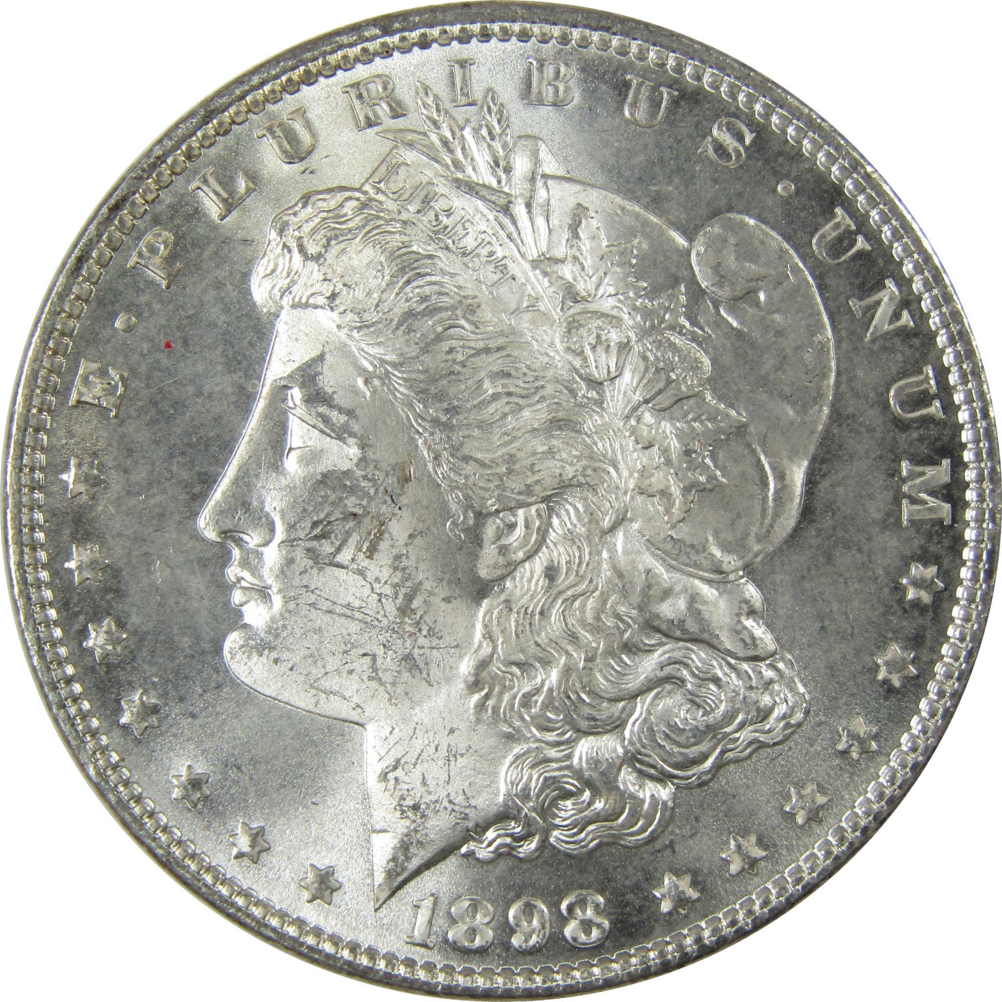 1898 Morgan Silver Dollar Uncirculated Mint State $1 Coin SKU:I27767 - Morgan coin - Morgan silver dollar - Morgan silver dollar for sale - Profile Coins & Collectibles