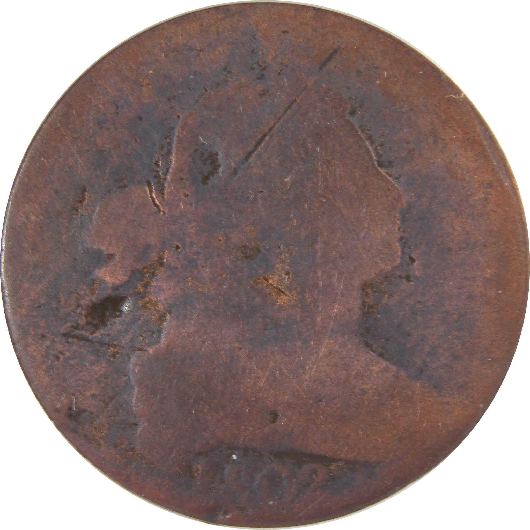 1802 Draped Bust Copper Large Cent AG 3 Details ANACS Penny SKU:I25545