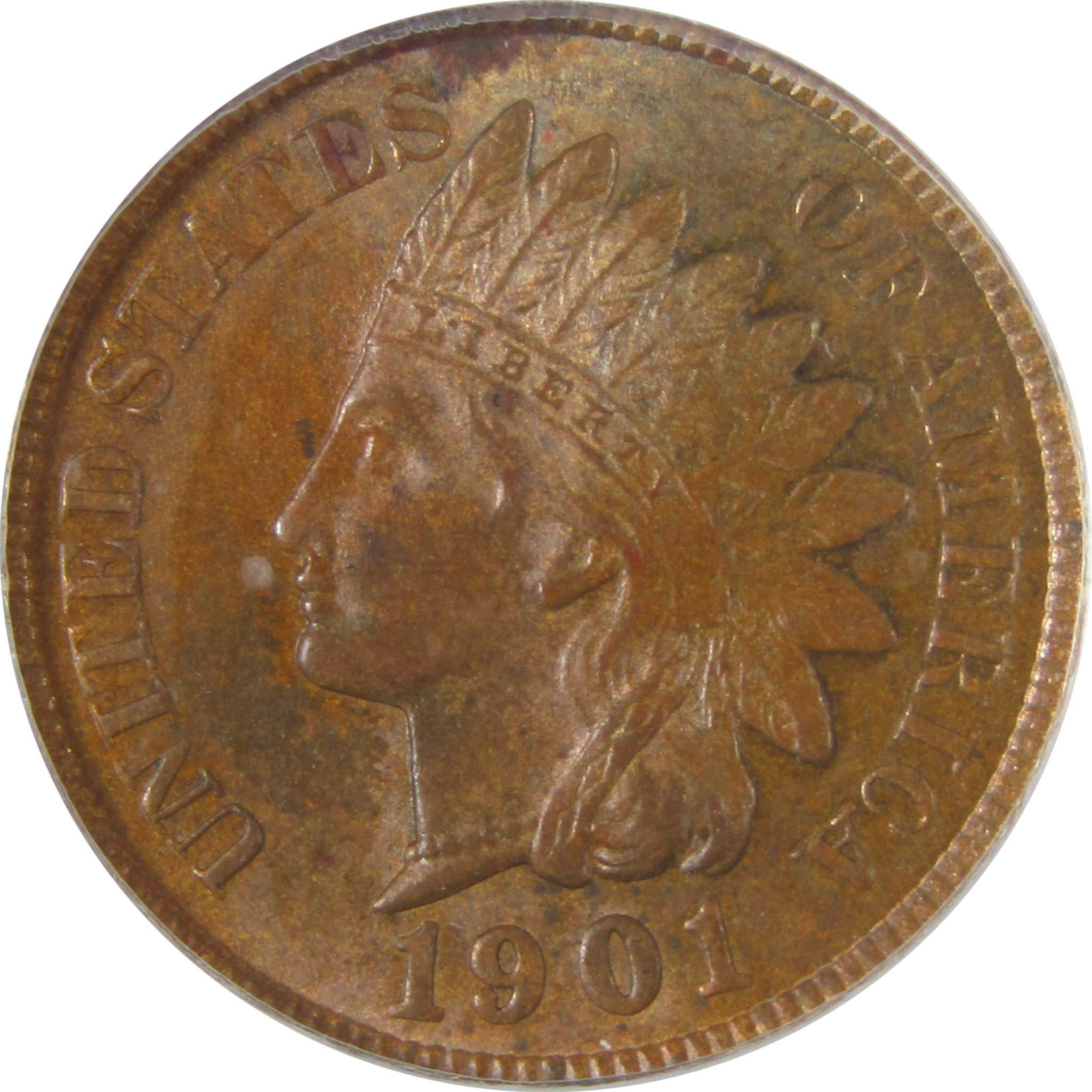 1901 Indian Head Cent MS 63 BN ICG Penny Uncirculated SKU:I22949
