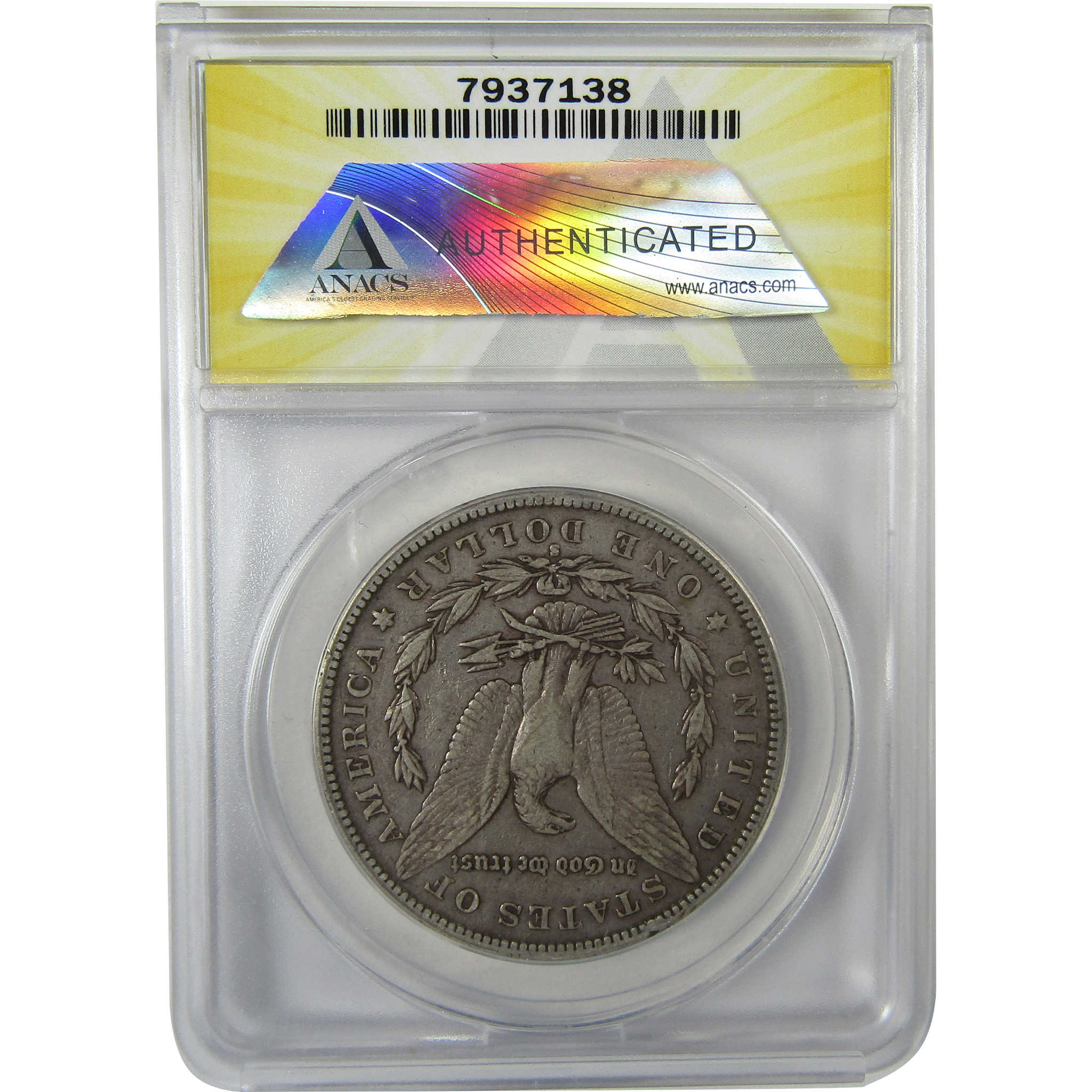 1886 S Morgan Silver Dollar EF 40 ANACS $1 Coin SKU:I27949 - Morgan coin - Morgan silver dollar - Morgan silver dollar for sale - Profile Coins & Collectibles