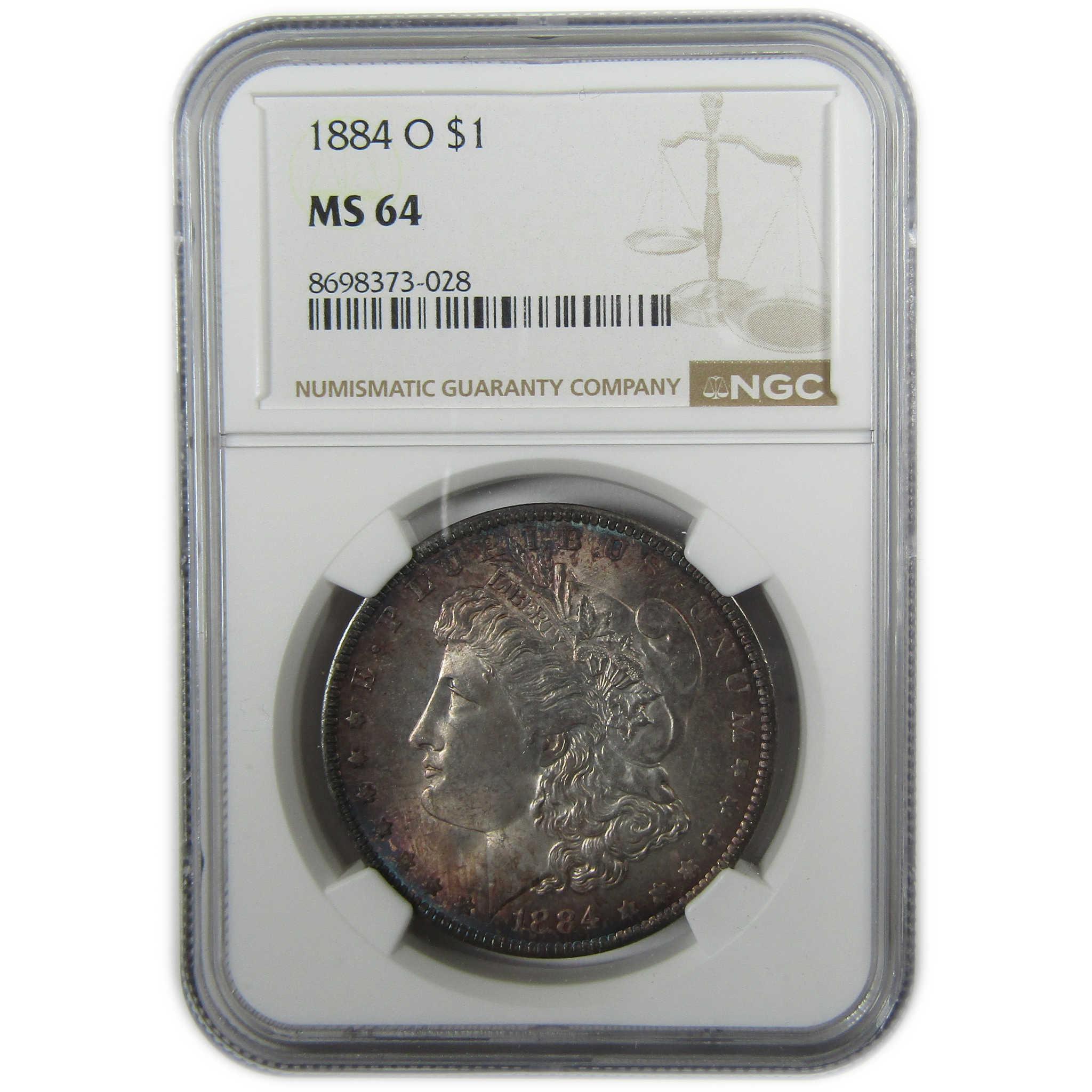 1884 O Morgan Silver Dollar MS 64 NGC Uncirculated Toned SKU:I27893