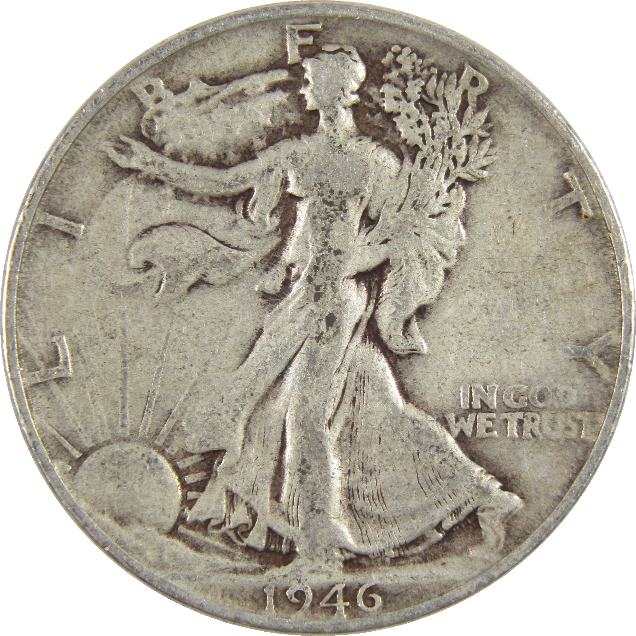 1946 S Liberty Walking Half Dollar VG Very Good Silver 50c Coin