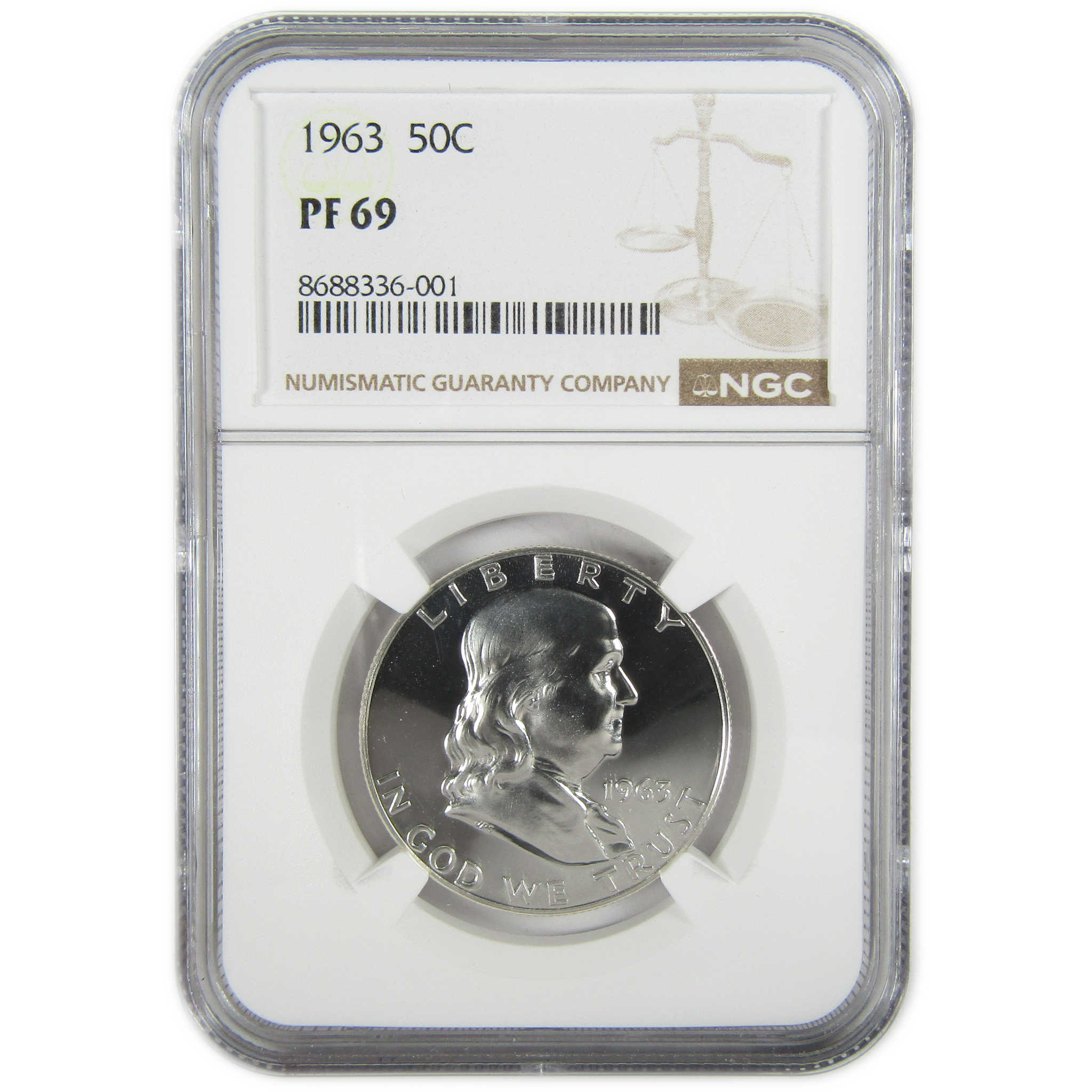 1963 Franklin Silver Half Dollar PF 69 NGC Proof 50c Coin SKU:I27445