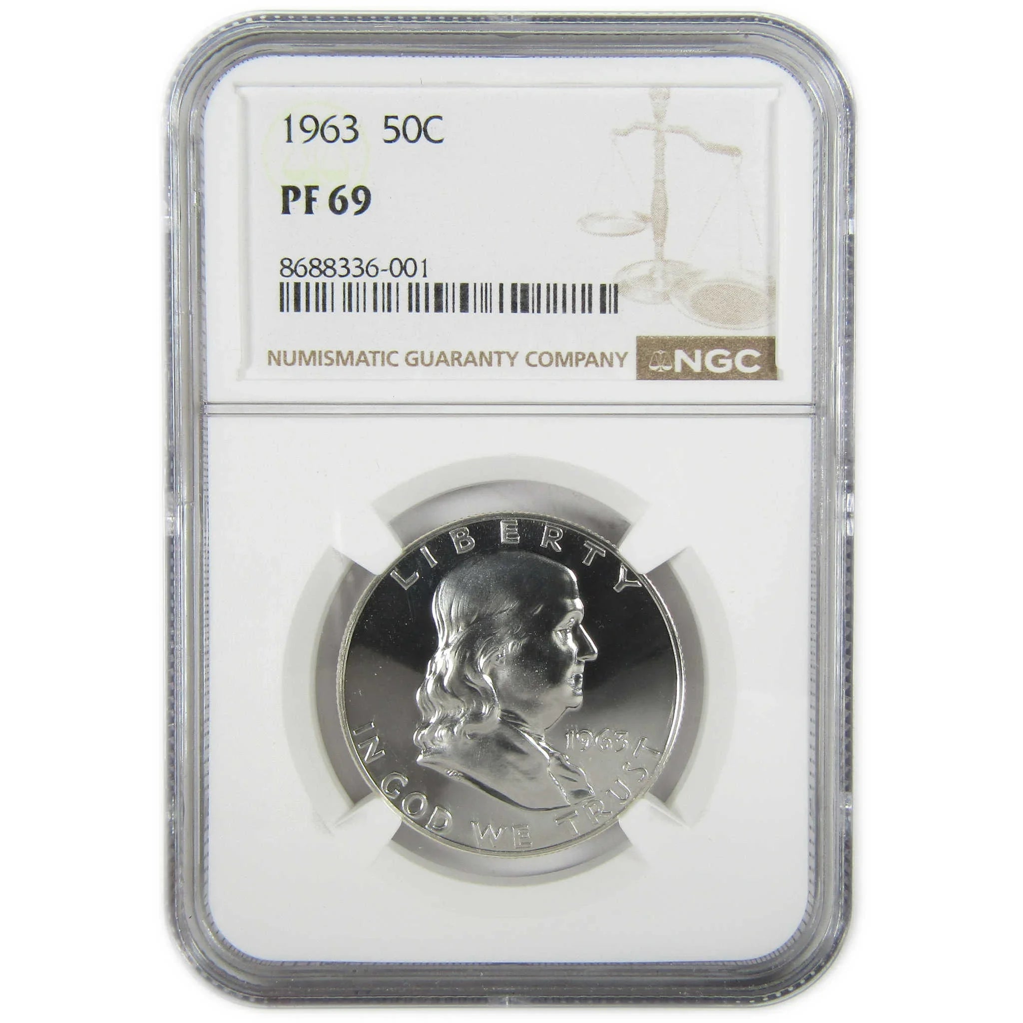 1963 Franklin Silver Half Dollar PF 69 NGC Proof 50c Coin SKU:I27445