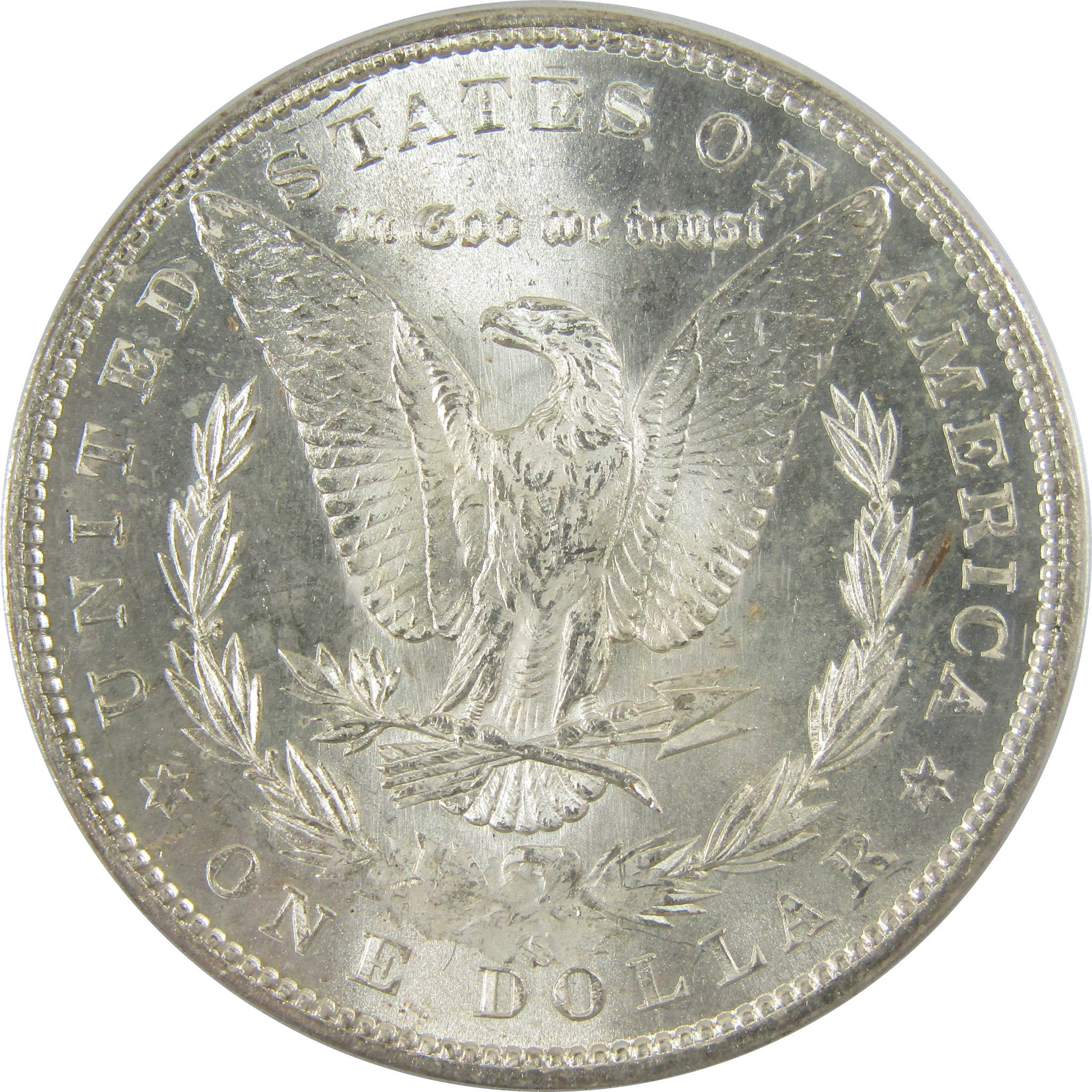 1880 S Morgan Silver Dollar MS 64 PCGS Struck Through Error SKU:CP107