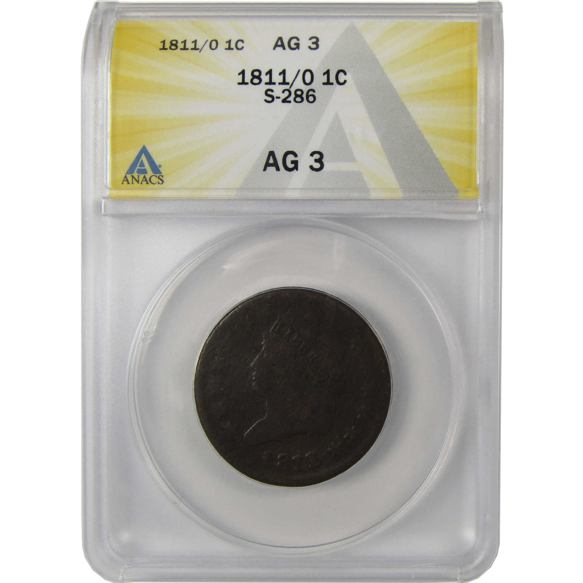 1811/0 S-286 Classic Head Copper Large Cent AG 3 ANACS SKU:I28756