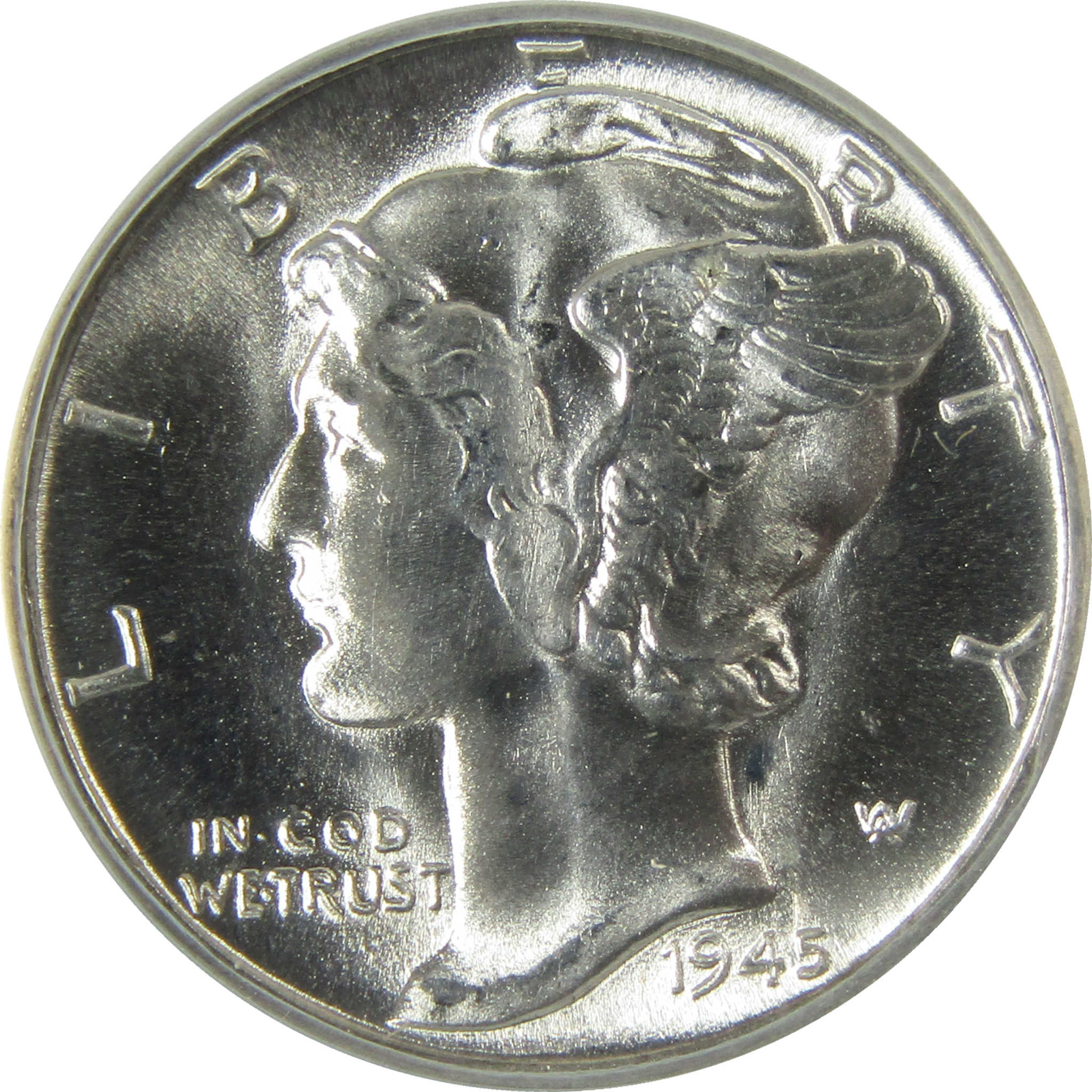 1945 Mercury Silver Dime MS 66 ANACS Uncirculated 10c Coin SKU:I28299