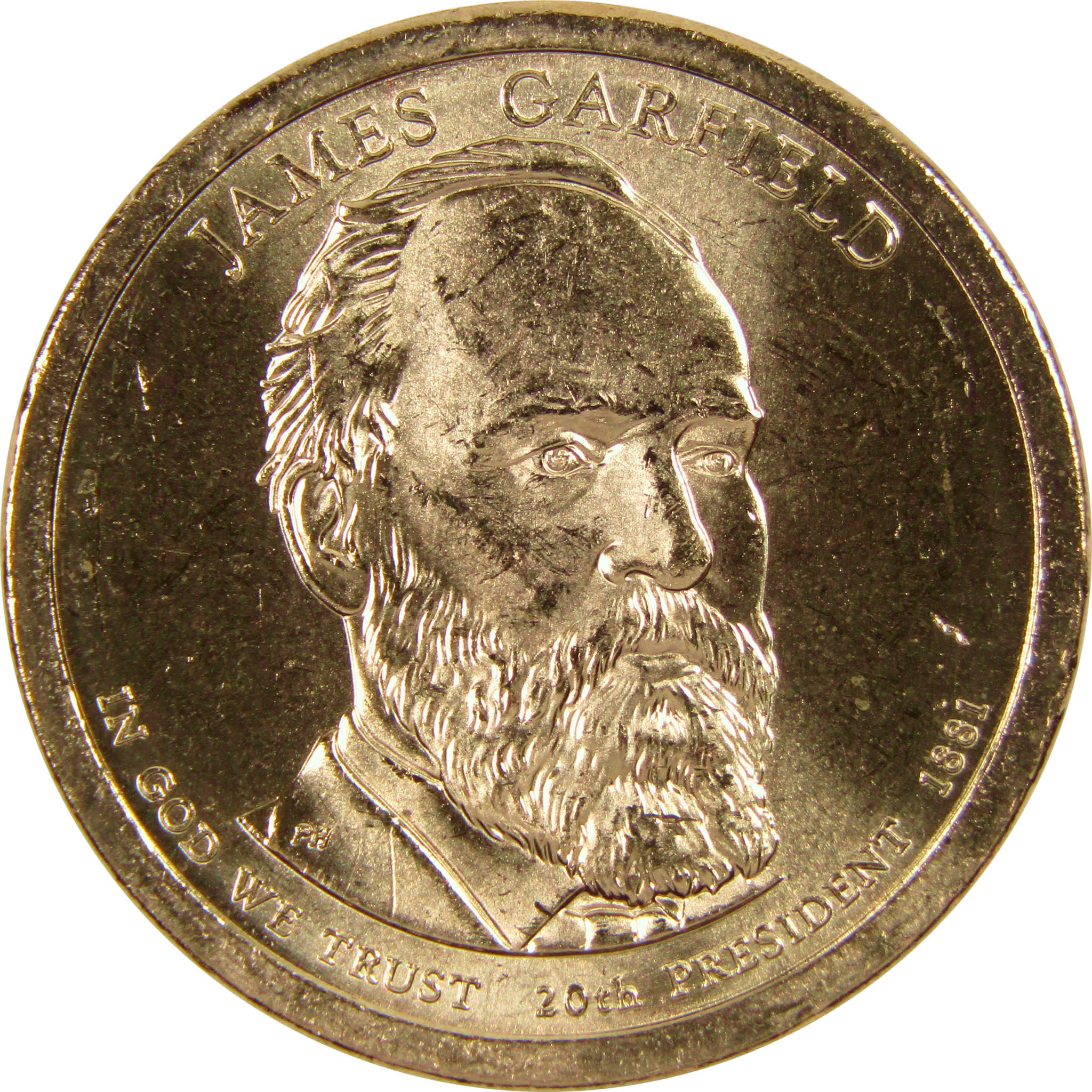 2011 P James A Garfield Presidential Dollar BU Uncirculated 1 Coin