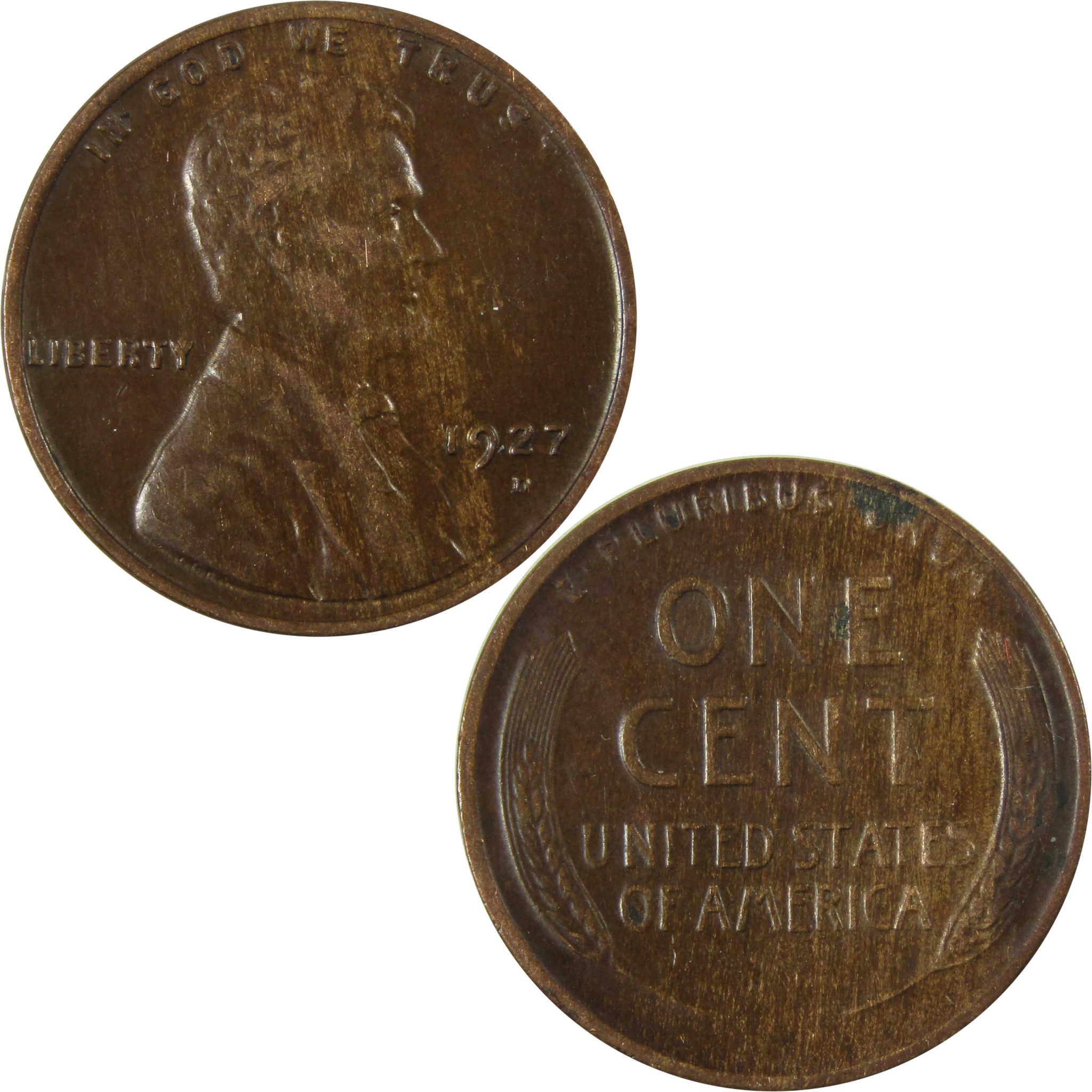 1927 D Lincoln Wheat Cent XF EF Extremely Fine Penny SKU:I26650