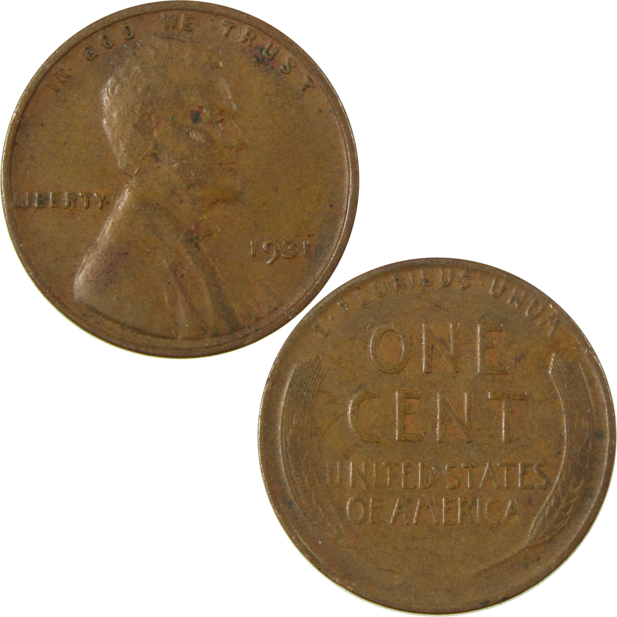 1931 Lincoln Wheat Cent VF Very Fine Penny 1c Coin SKU:I27155