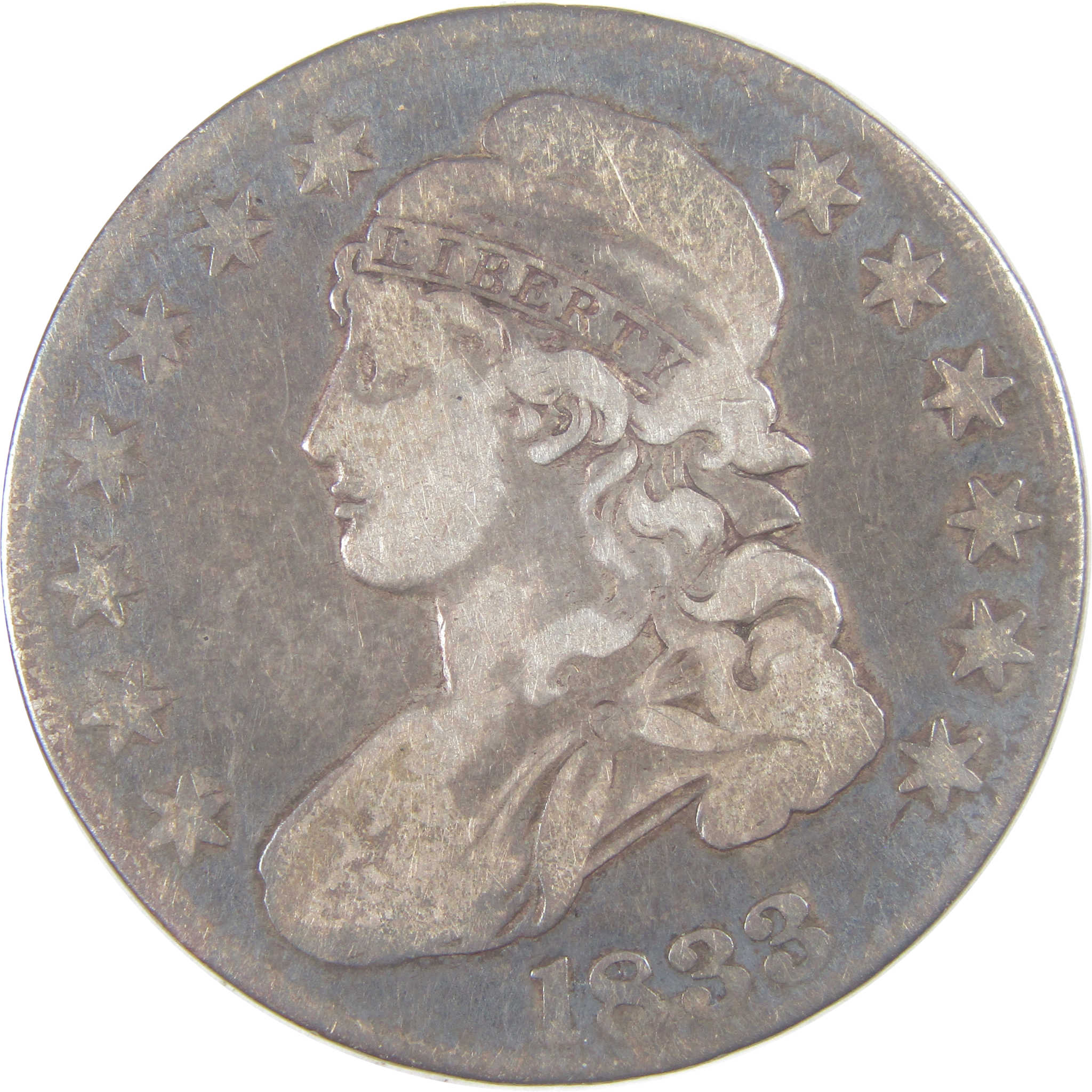 1833 Capped Bust Half Dollar VG Very Good Silver 50c Coin SKU:I17302