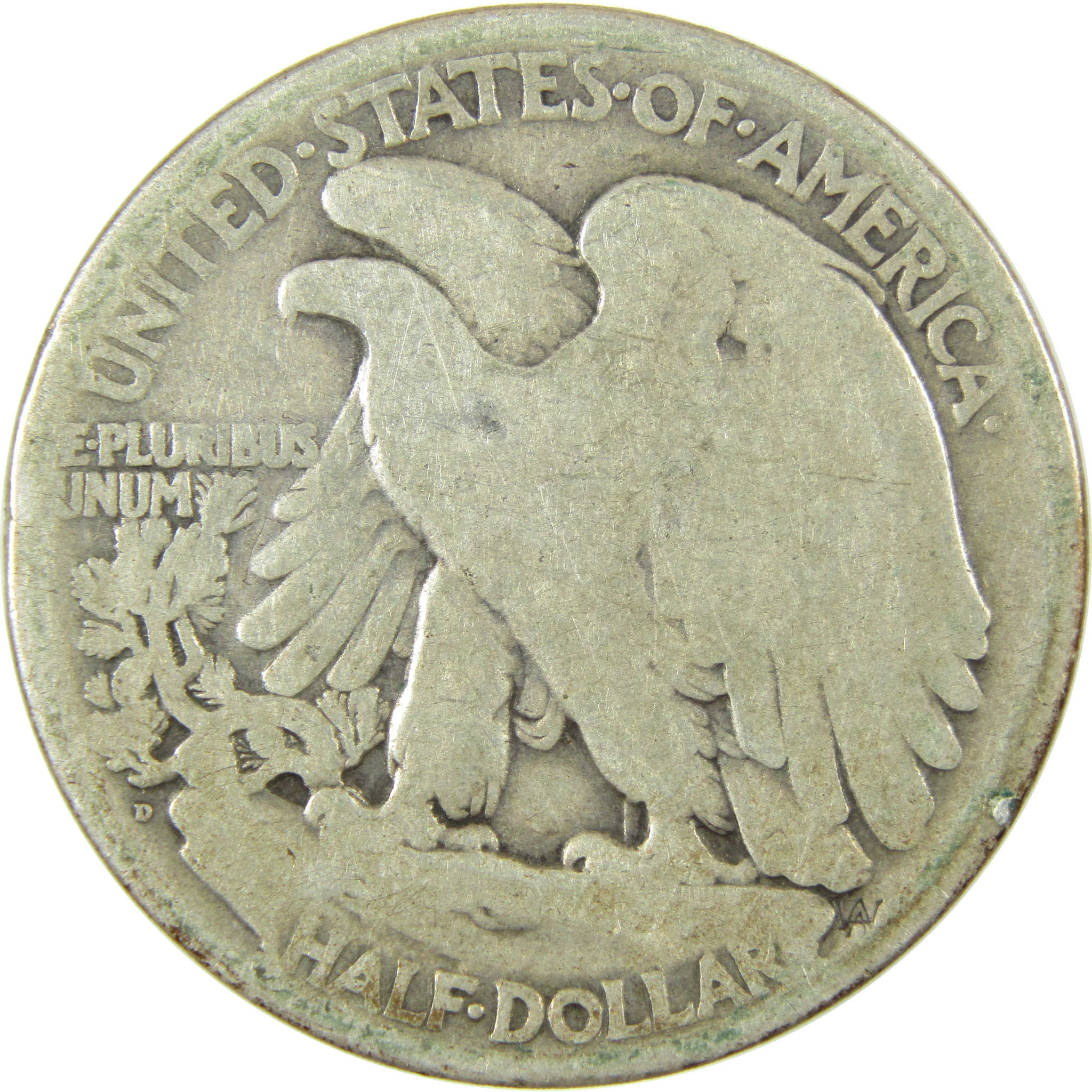 1919 D Liberty Walking Silver Half Dollar G Good SKU:I24114