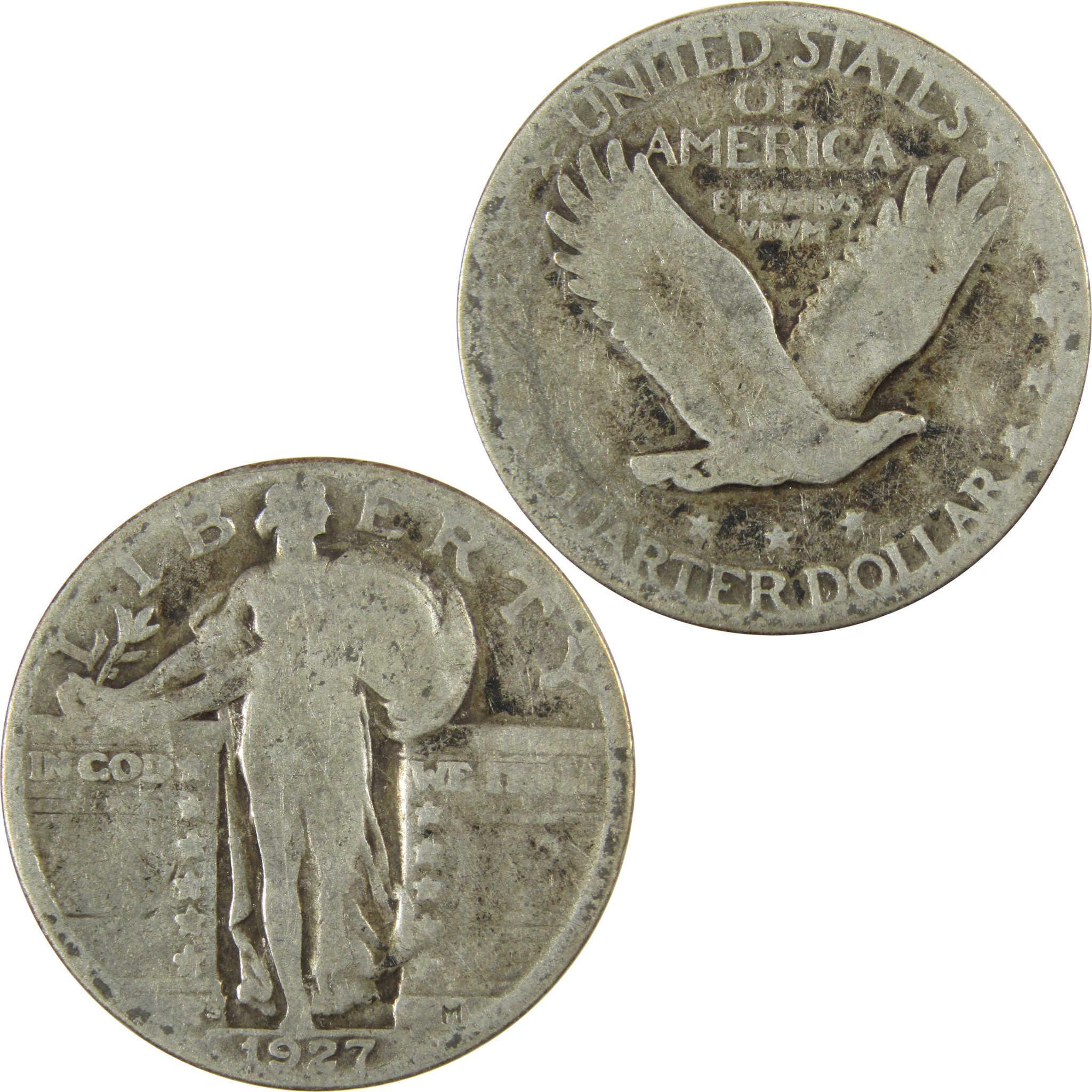 1927 S Standing Liberty Silver Quarter AG About Good SKU:CP908