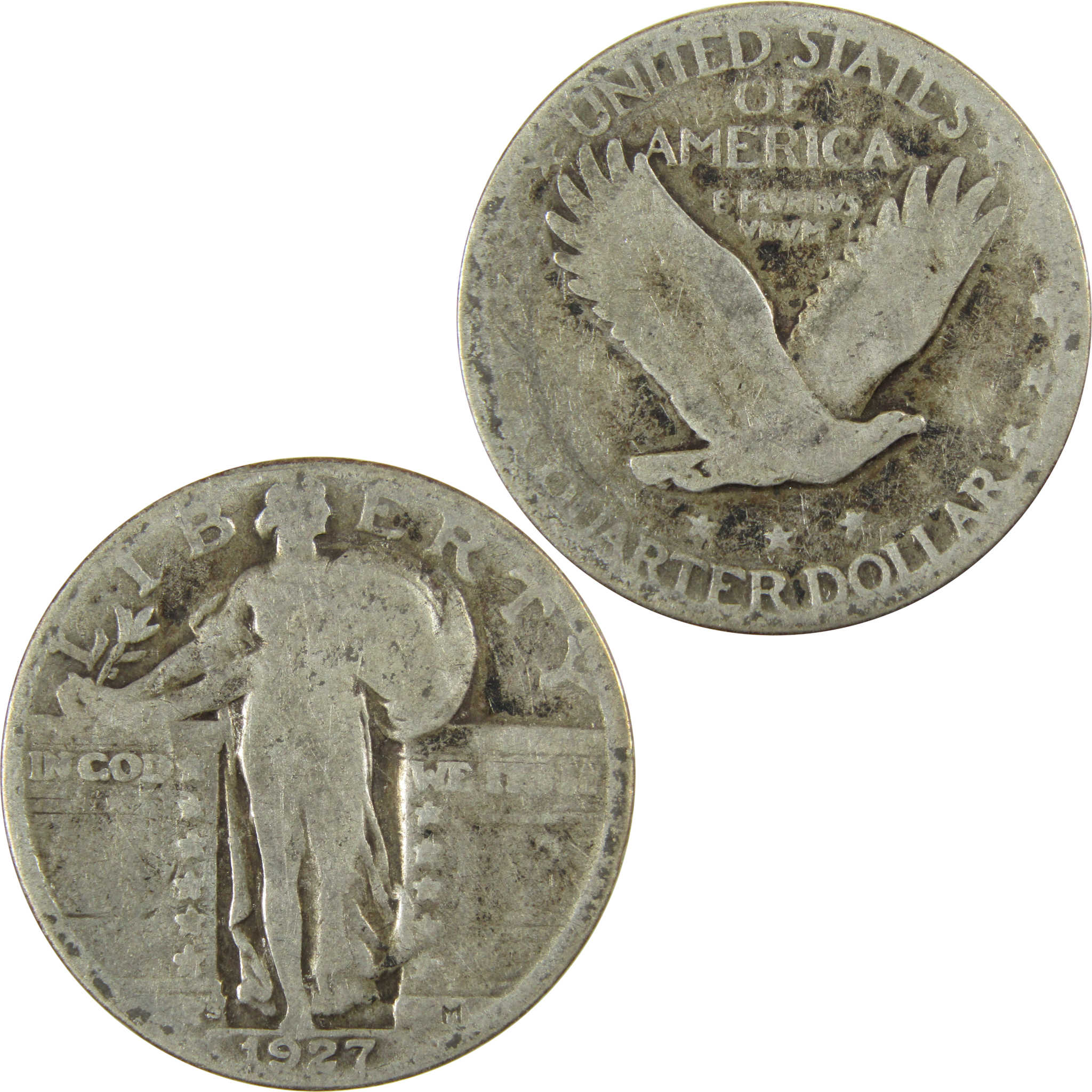 1927 S Standing Liberty Silver Quarter AG About Good SKU:CP908