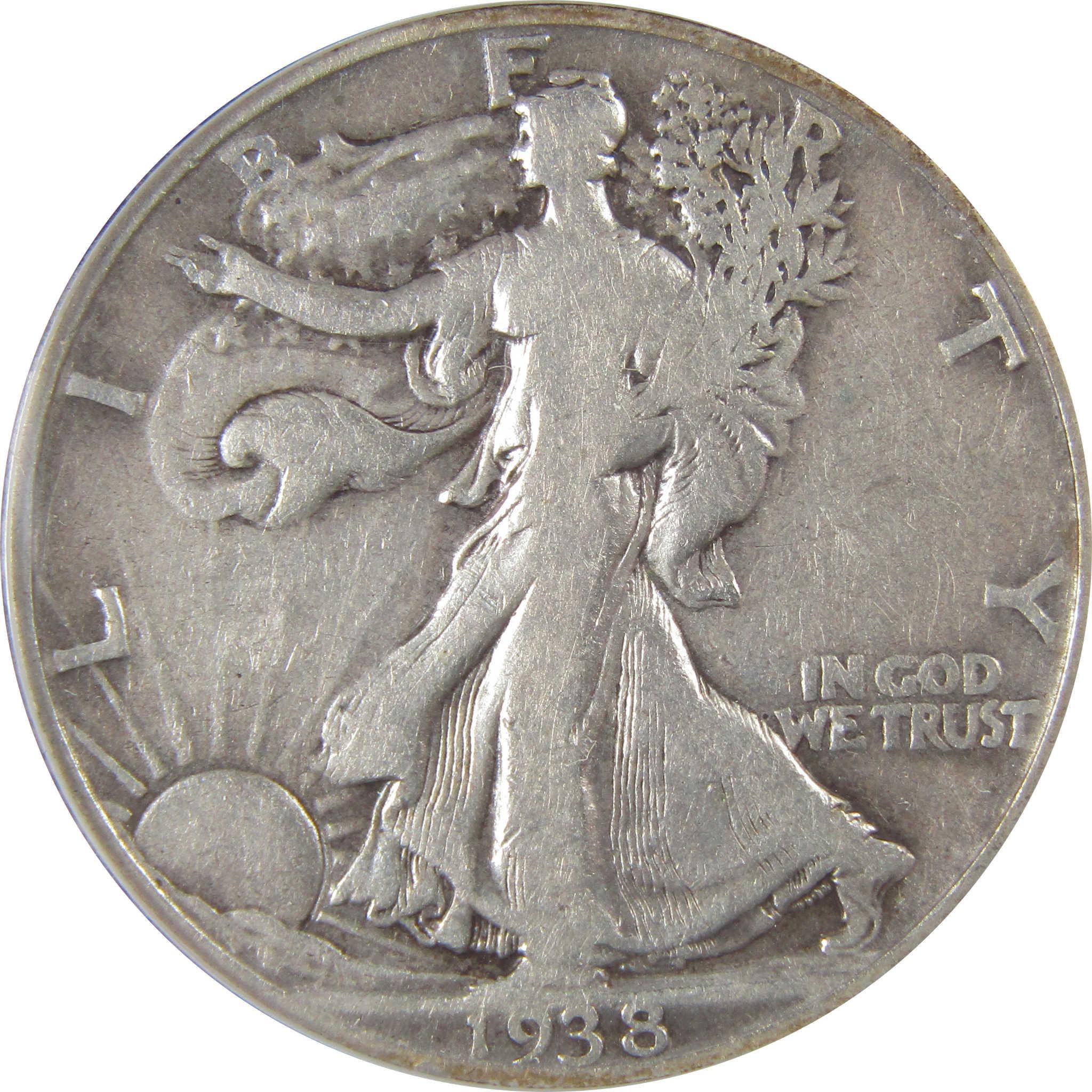 1938 D Liberty Walking Silver 50C VG 10 Details ANACS SKU:I25476