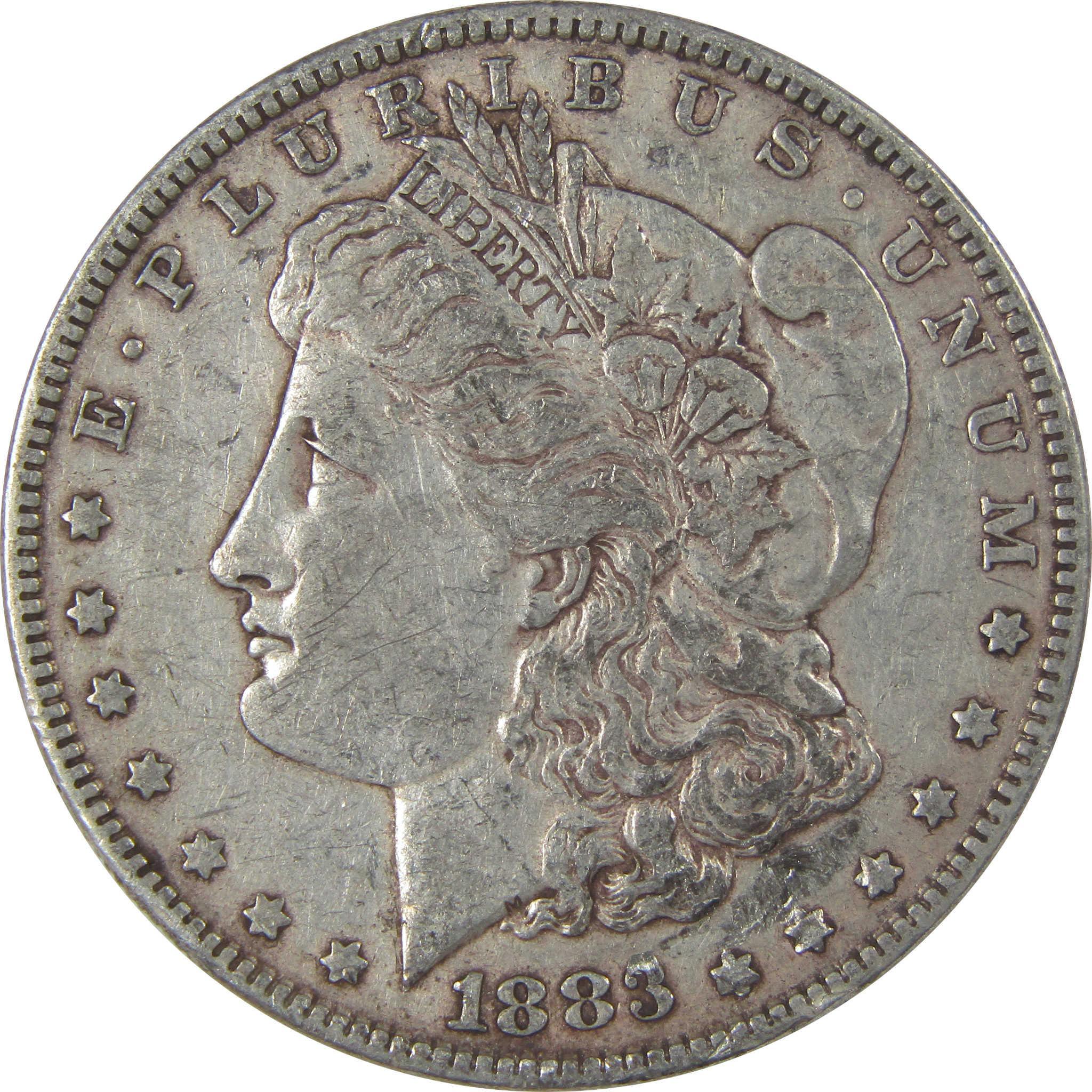 1883 Morgan Silver Dollar VF Very Fine $1 Coin SKU:I24276 - Morgan coin - Morgan silver dollar - Morgan silver dollar for sale - Profile Coins & Collectibles
