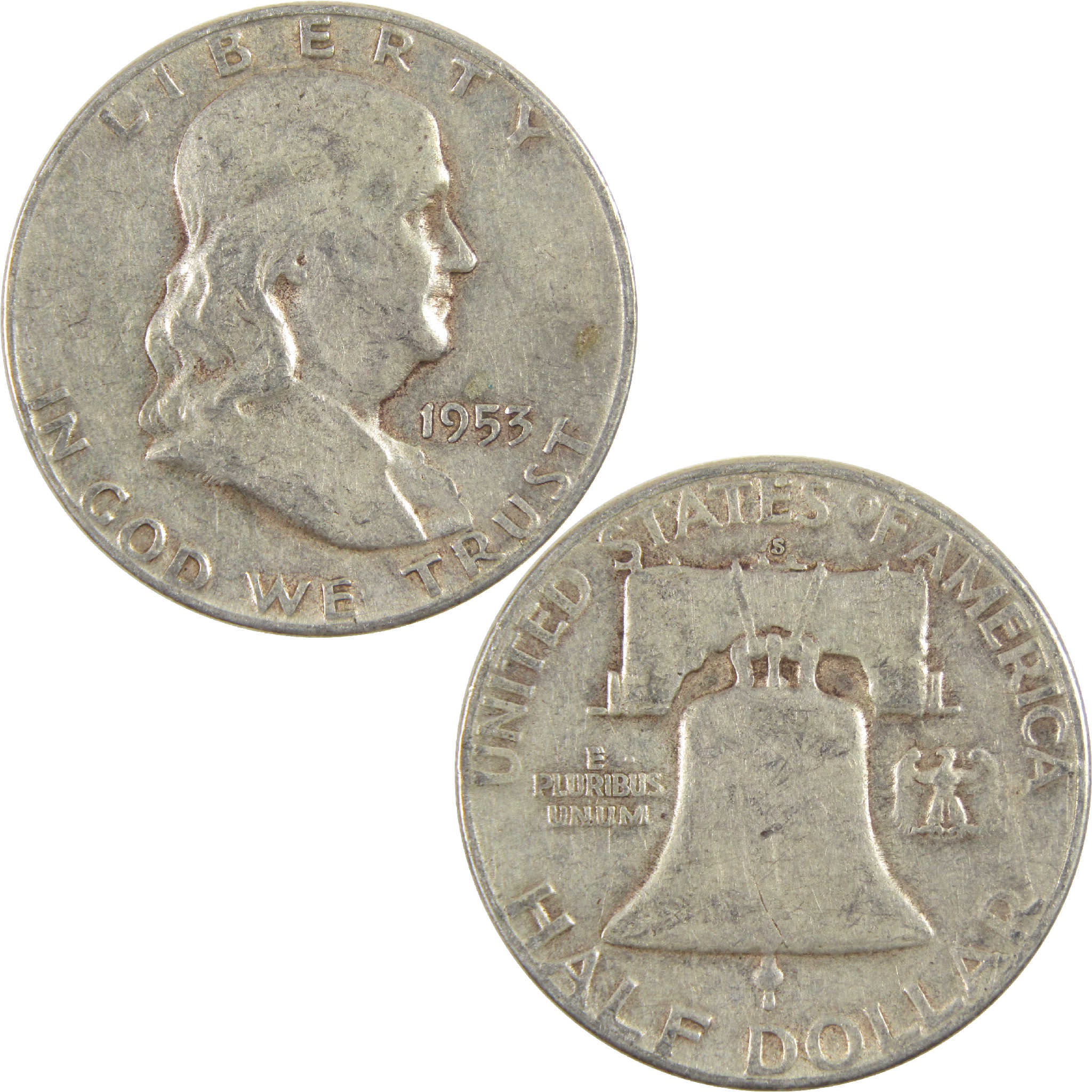 1953 S Franklin Half Dollar VG Very Good Silver 50c Coin