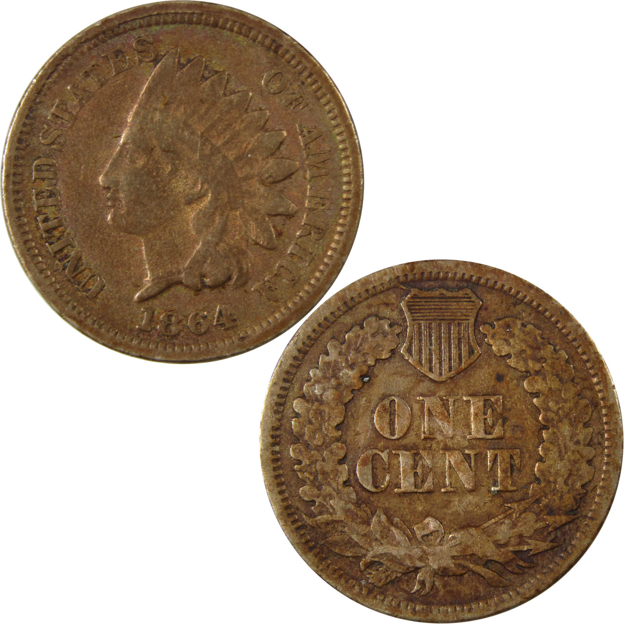 1864 Indian Head Copper-Nickel Cent VG Very Good Details SKU:CP1182