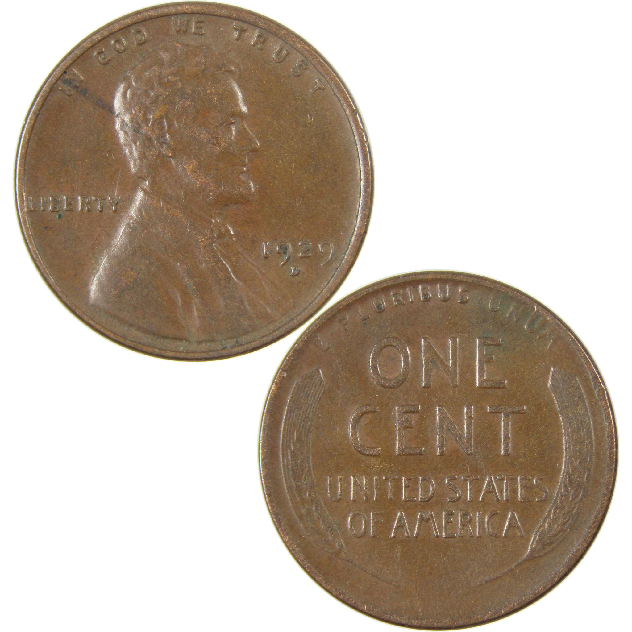 1929 D Lincoln Wheat Cent VF Very Fine Penny 1c Coin SKU:I27269