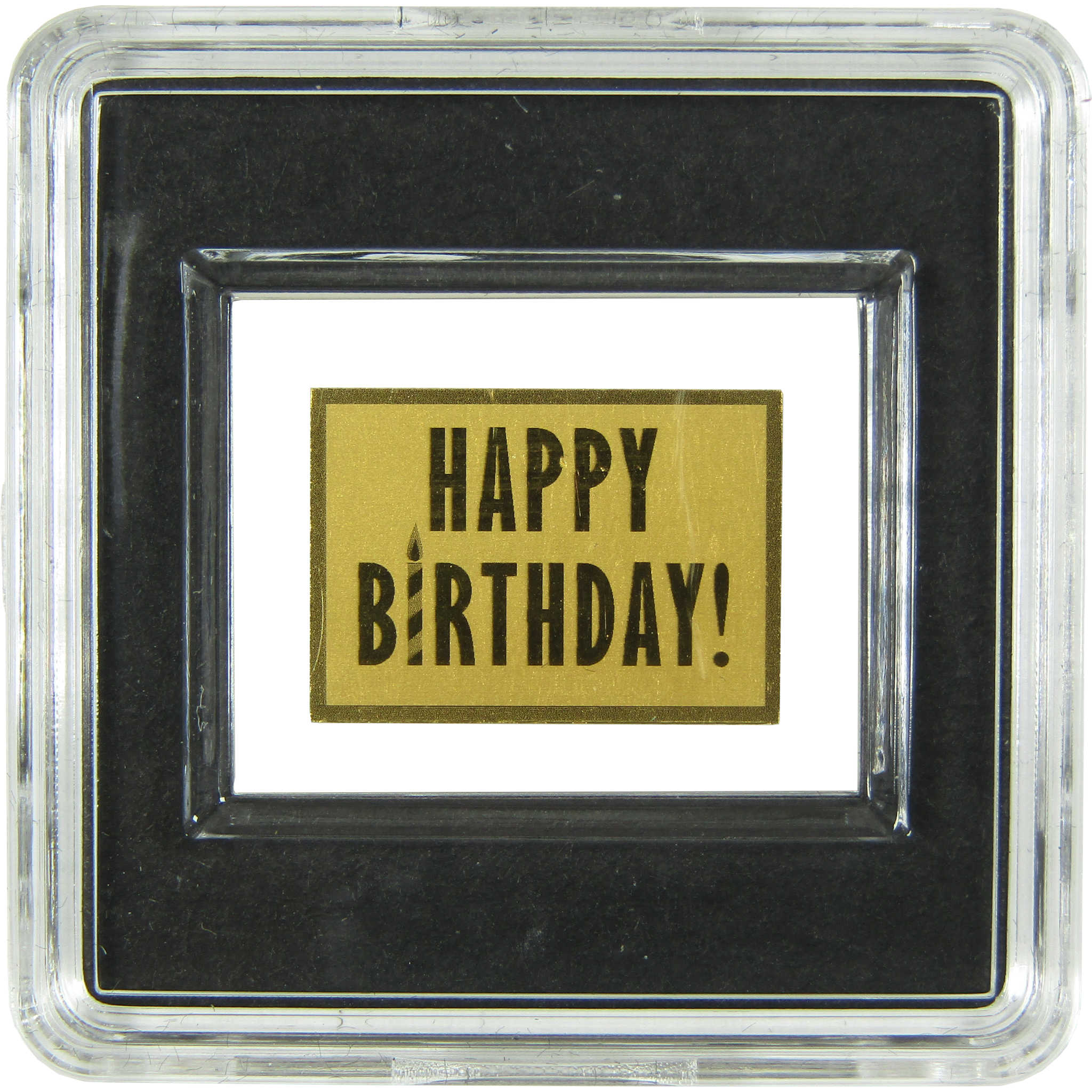 For You Happy Birthday Time to Celebrate 1/1000 oz .999 Gold Bar COA