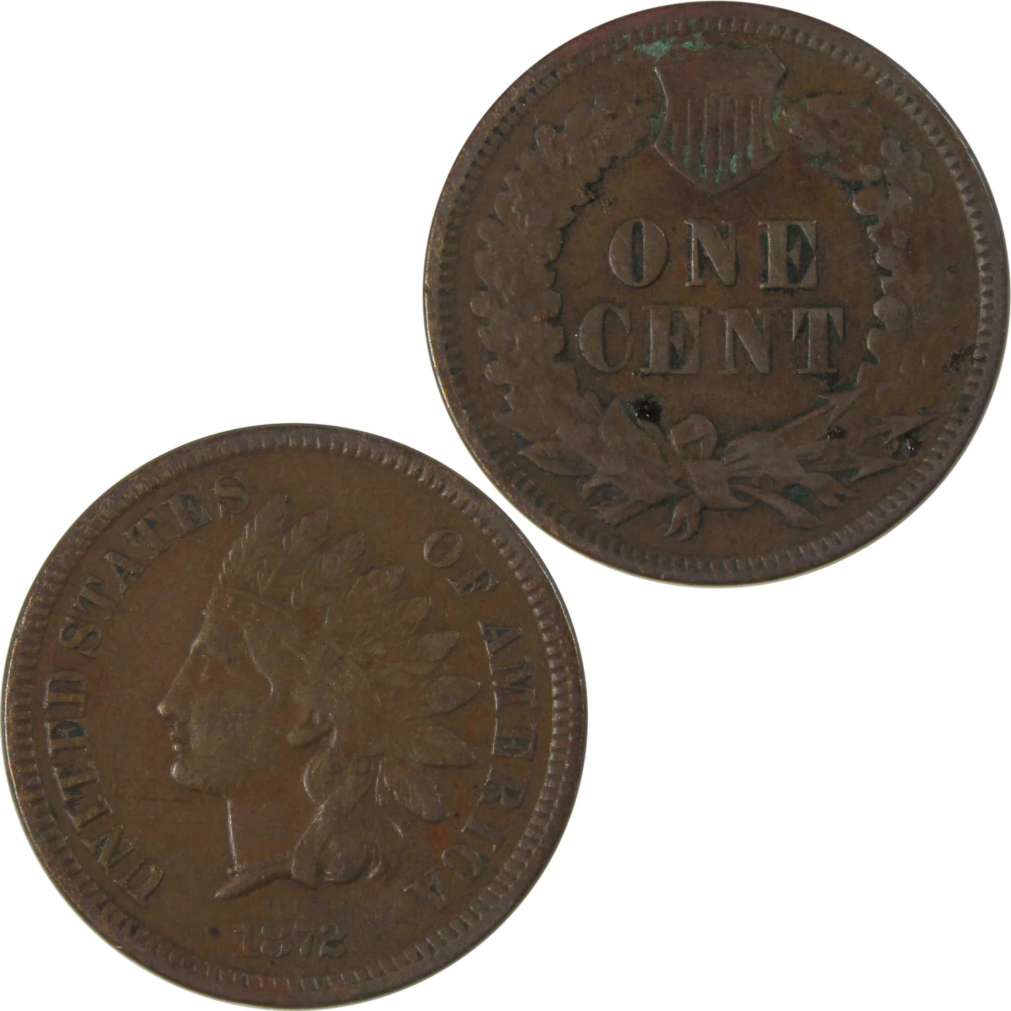 1872 Indian Head Cent VF Very Fine Details Penny 1c Coin SKU:I22739
