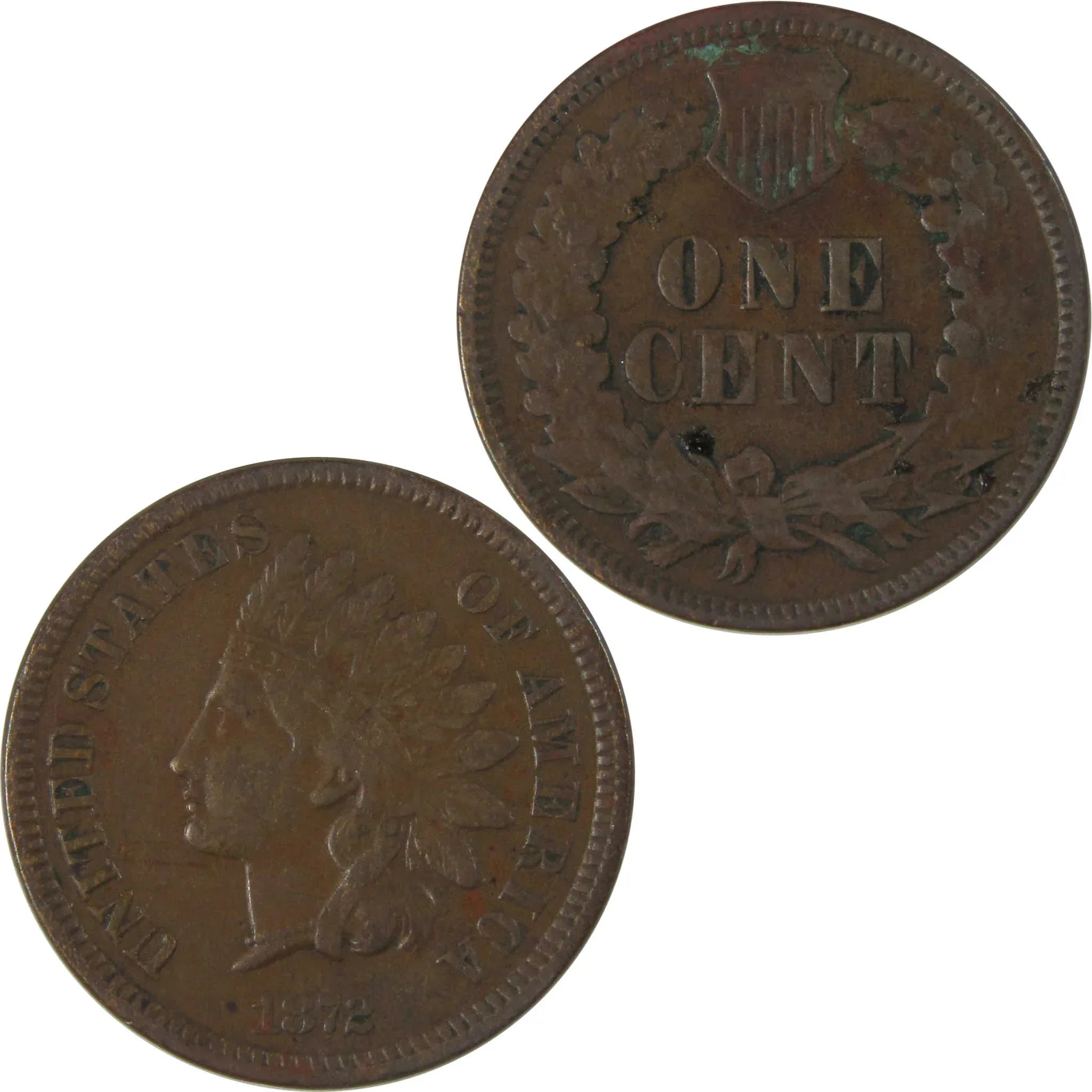 1872 Indian Head Cent VF Very Fine Details Penny 1c Coin SKU:I22739
