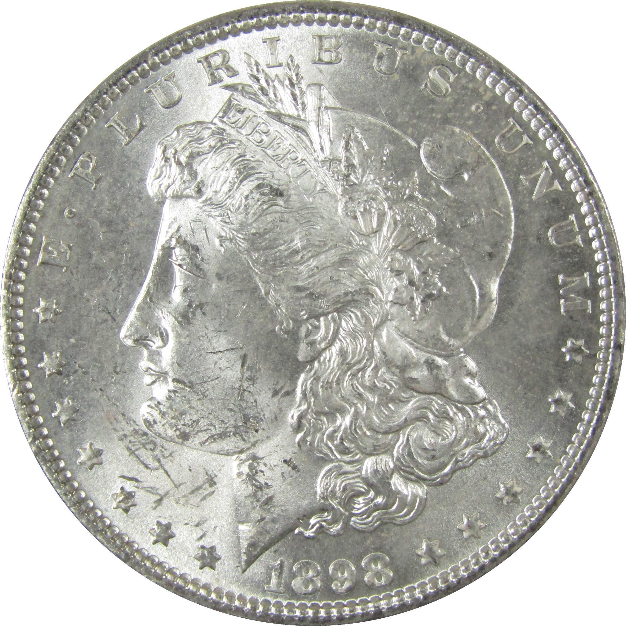1898 Morgan Silver Dollar Uncirculated Mint State $1 Coin SKU:I27768 - Morgan coin - Morgan silver dollar - Morgan silver dollar for sale - Profile Coins & Collectibles
