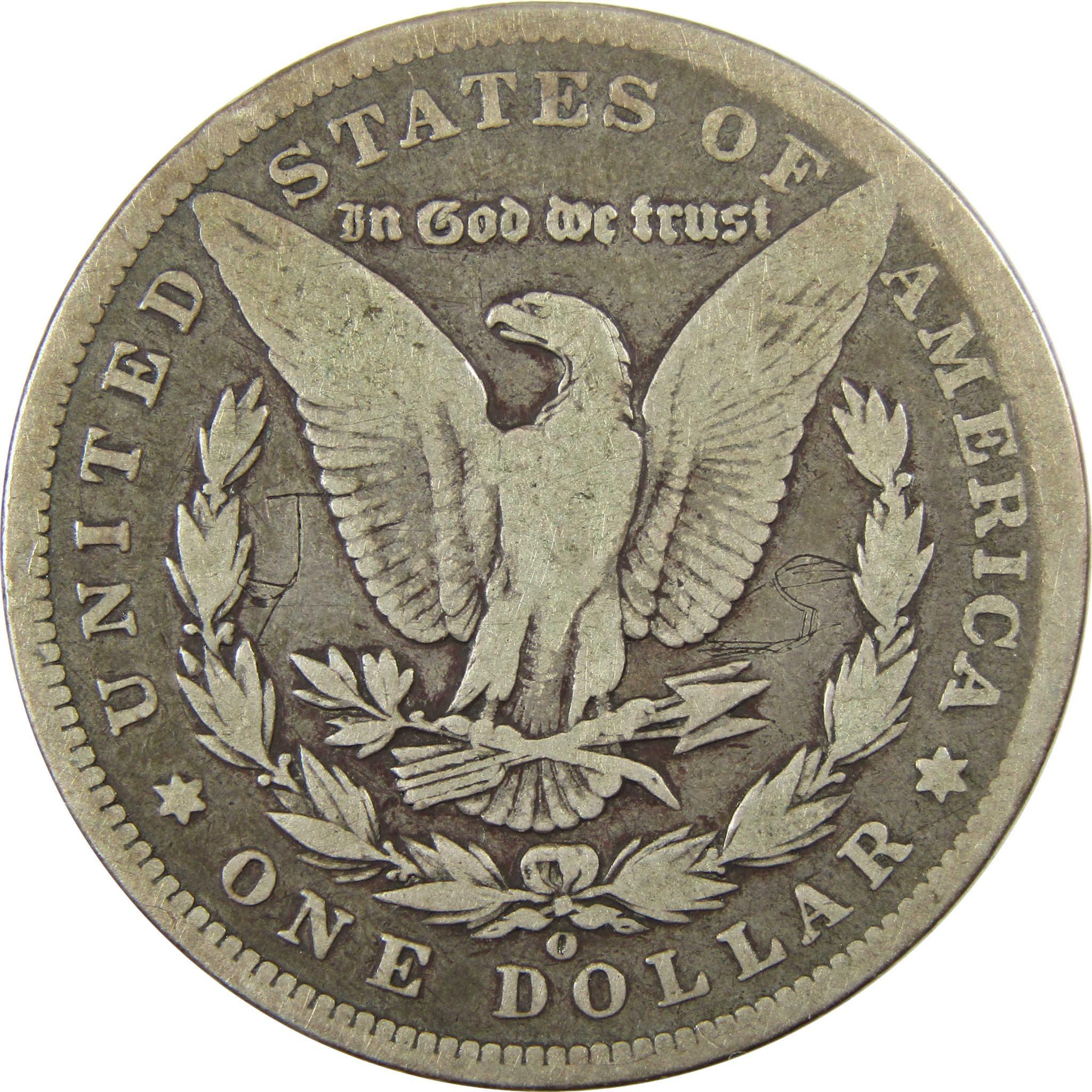 1896 O Morgan Silver Dollar VG Very Good Details $1 Coin SKU:CP1395 - Morgan coin - Morgan silver dollar - Morgan silver dollar for sale - Profile Coins & Collectibles
