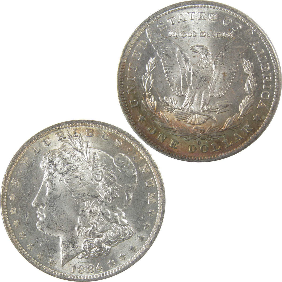1884 O Morgan Silver Dollar BU Choice Uncirculated Toned SKU:I24185