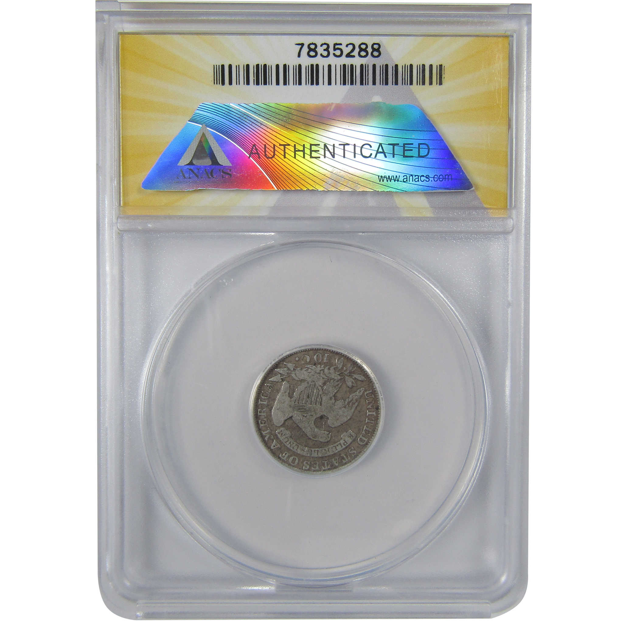 1835 Capped Bust Dime F 12 ANACS Silver 10c Coin SKU:I23677