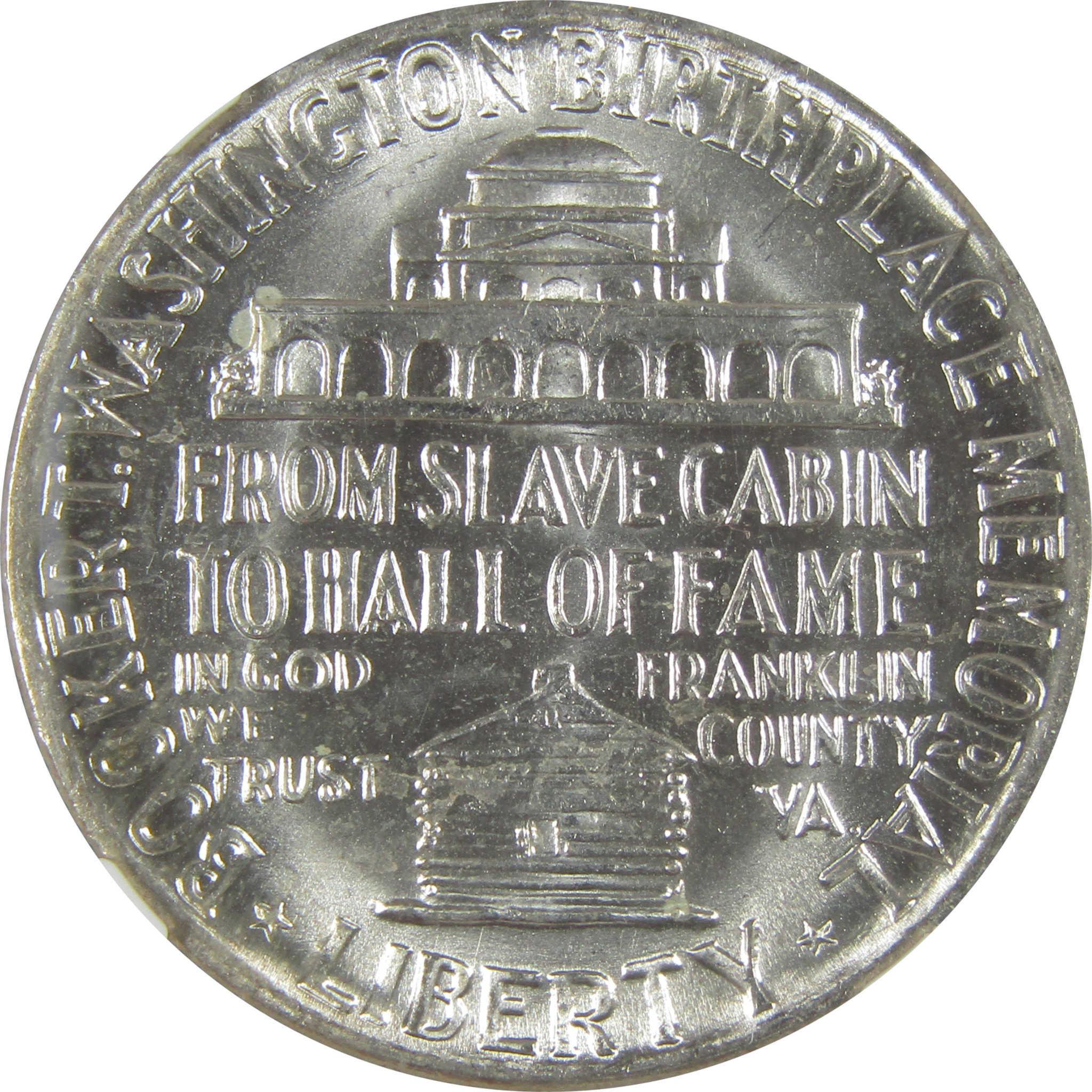 1951 Booker T Washington Commemorative Silver Half Dollar MS 64 NGC